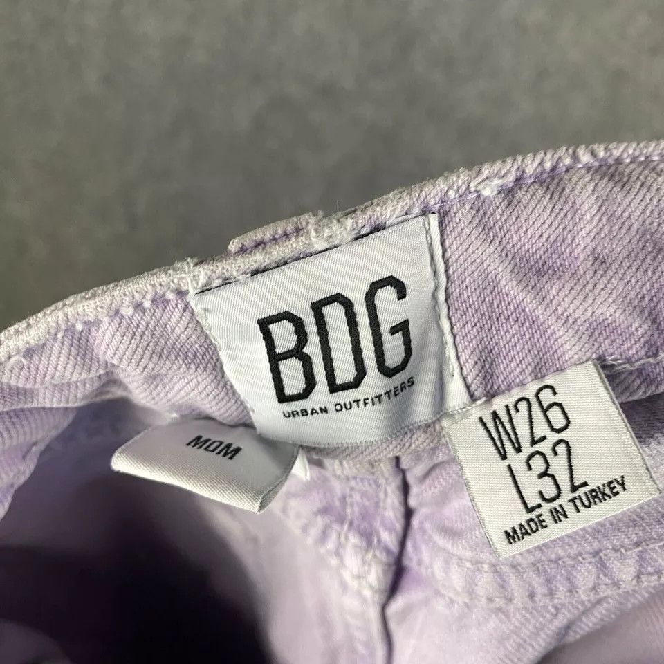 Bdg BDG Mom Jeans Women's 26x32 High Rise Cotton Light Purple Size 26" / US 2 / IT 38 - 8 Thumbnail