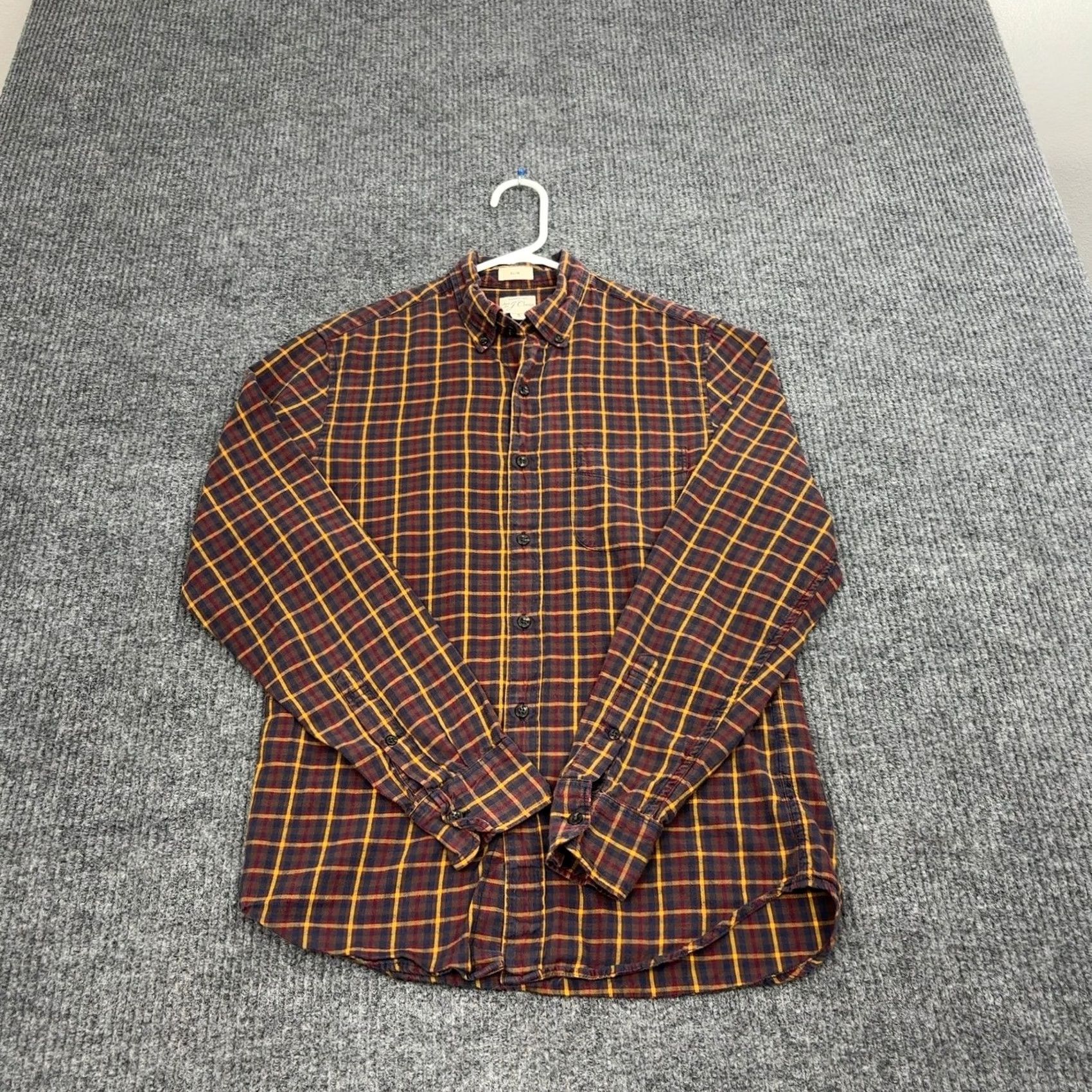 J.Crew J.CREW Button Down Mens S Multicolor Plaid Brushed Twill Slim Fit Casual Prep Shirt Size US S / EU 44-46 / 1 - 5 Thumbnail