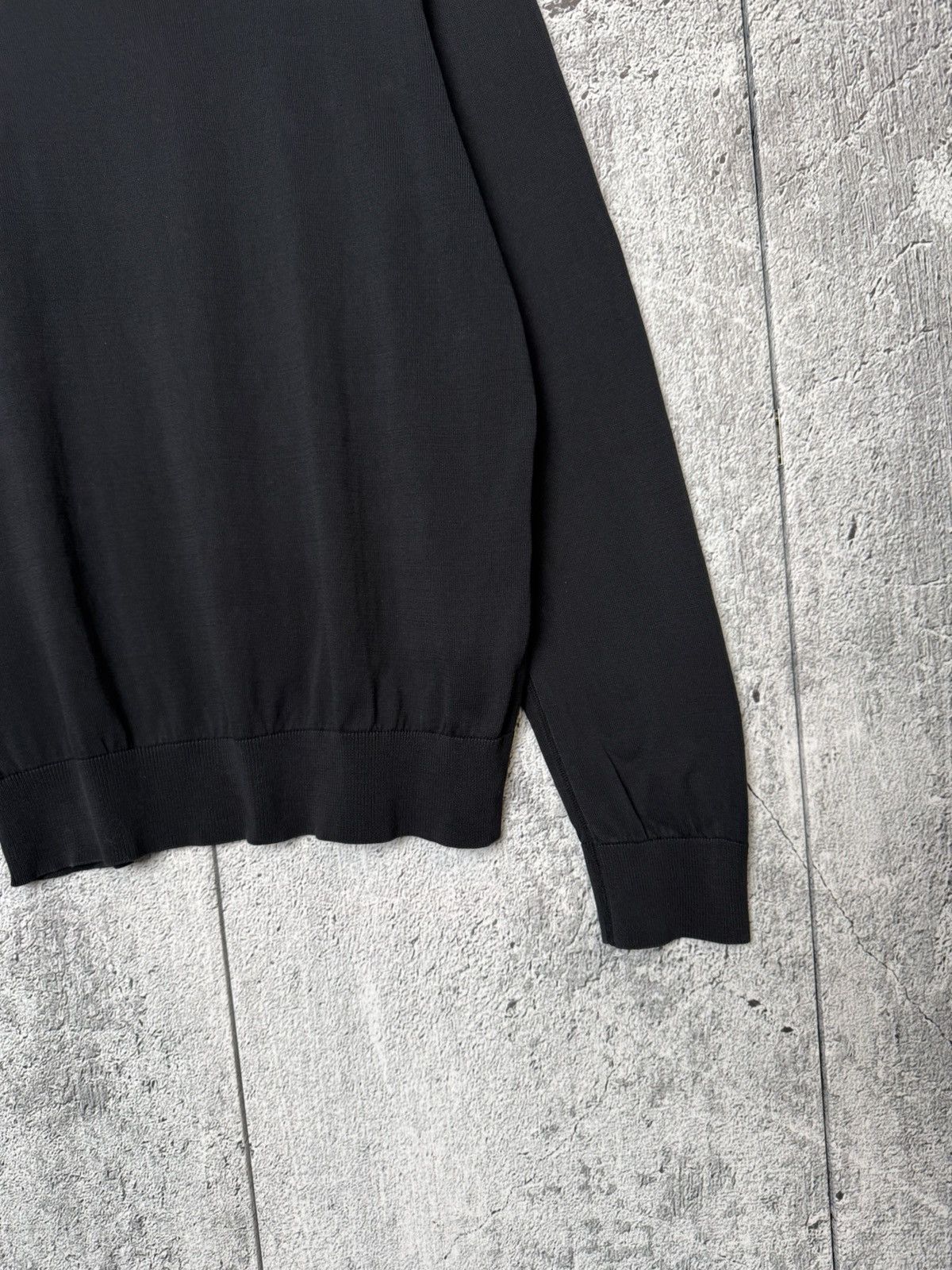 Our Legacy Our Legacy SS16 Black Crepe Lightweight Crewneck Sweater Size US M / EU 48-50 / 2 - 3 Thumbnail