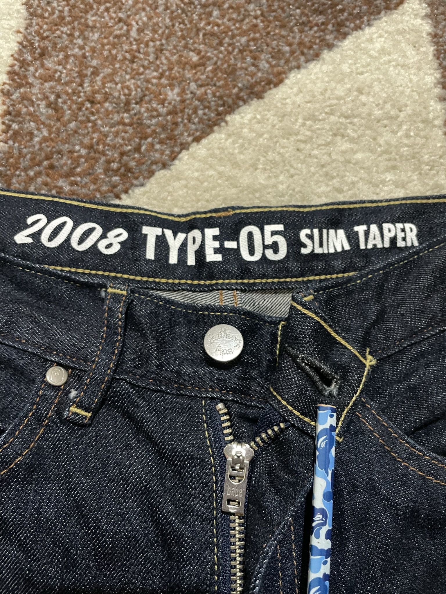 Bape Bape Logo Denim Slim Jeans Size US 31 - 7 Thumbnail