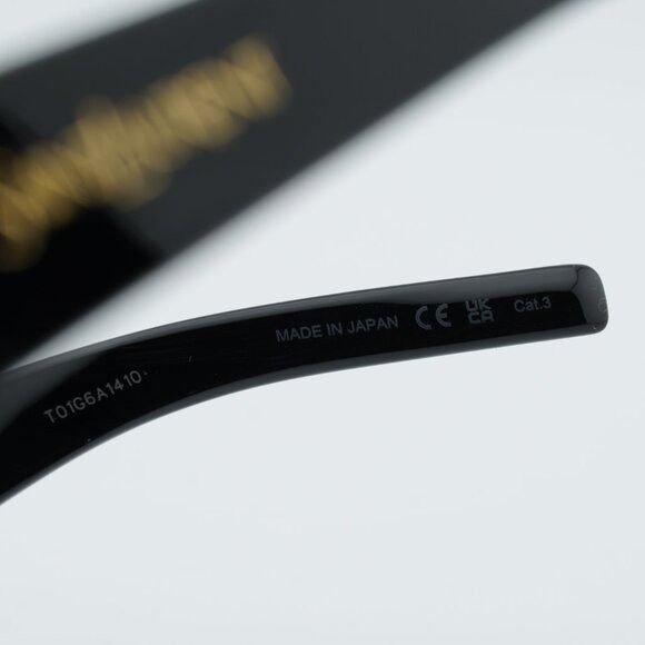 Saint Laurent Paris Saint Laurent SL740 005 Sunglasses Shiny Black Square Frame Size ONE SIZE - 8 Thumbnail