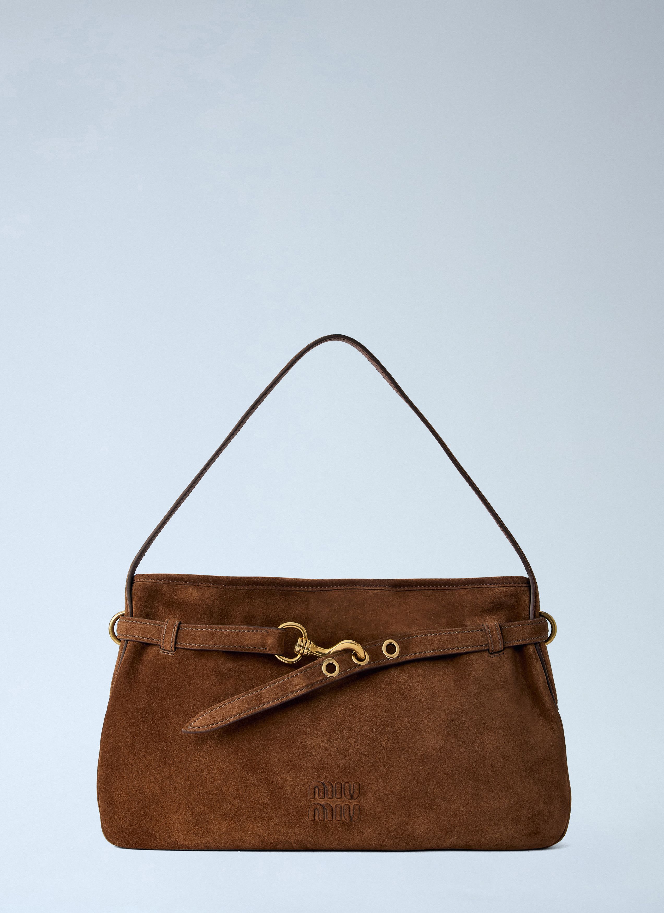 Miu Miu Medium Adventure Suede Shoulder Bag Size ONE SIZE - 1 Thumbnail
