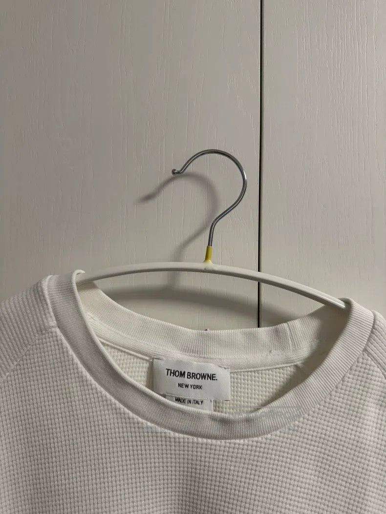 Thom Browne Thom Browne White waffle hoodie Size US L / EU 52-54 / 3 - 7 Thumbnail