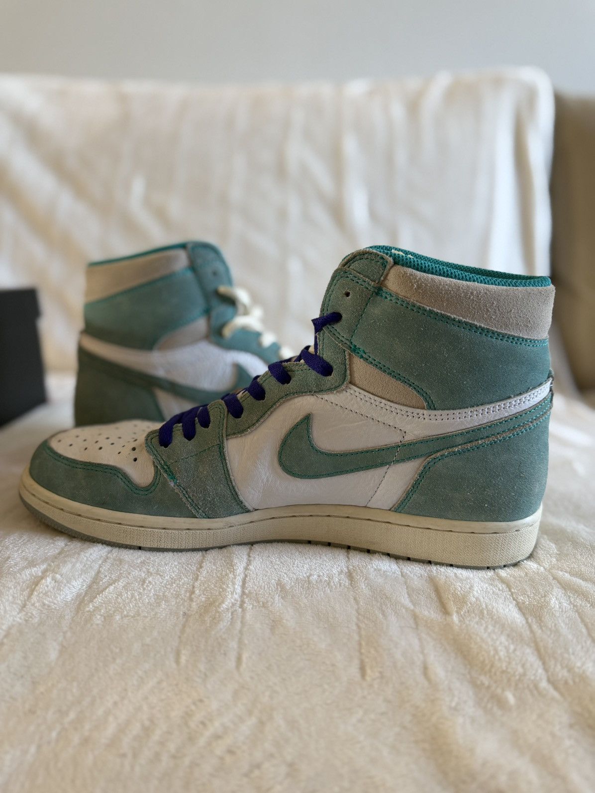 Nike Air Jordan 1 Retro Turbo Green Size 12 White 2019