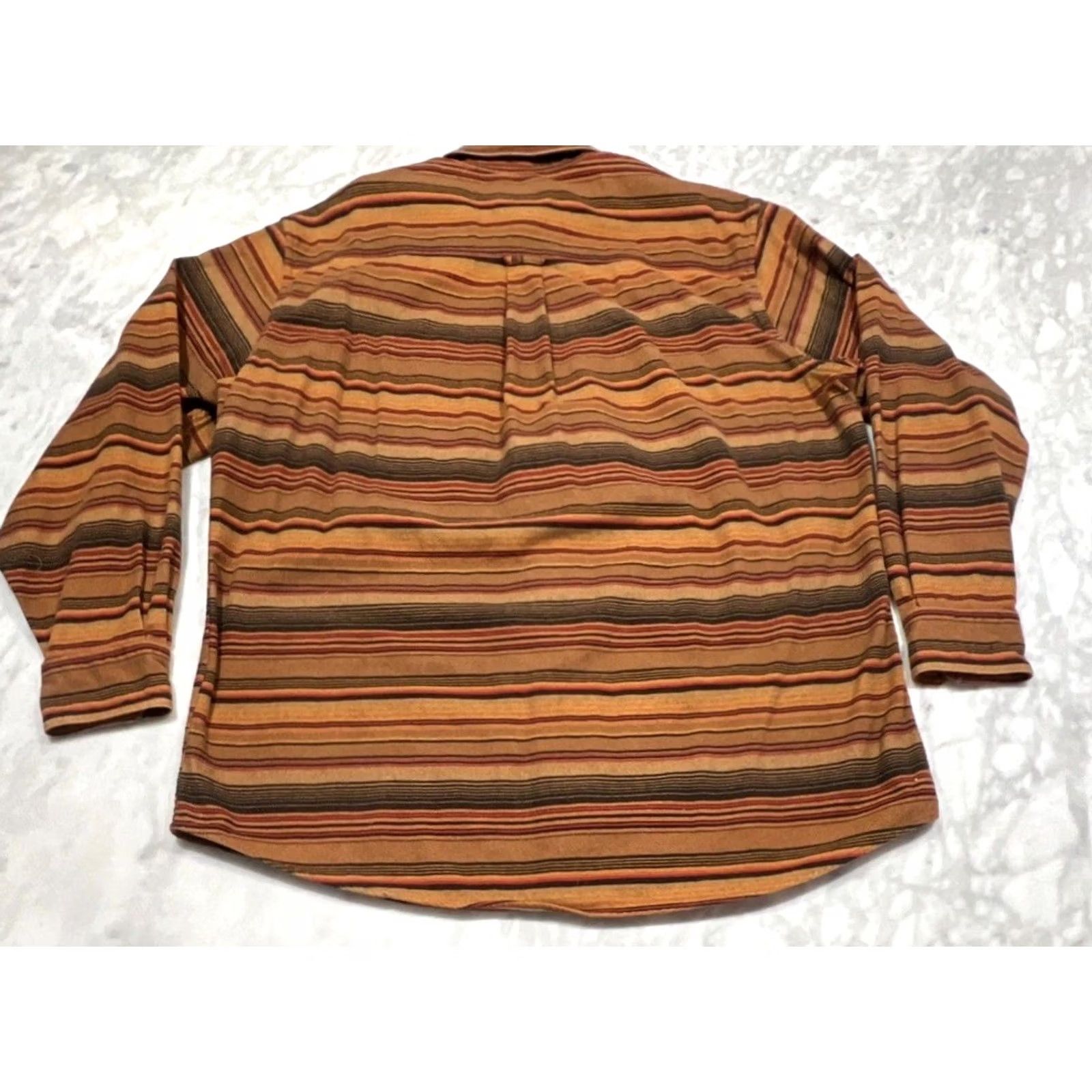 Vintage Woolrich Shirt Mens XL Bark Blanket Striped Flannel Button Down Pocket Cotton Size US XL / EU 56 / 4 - 6 Thumbnail