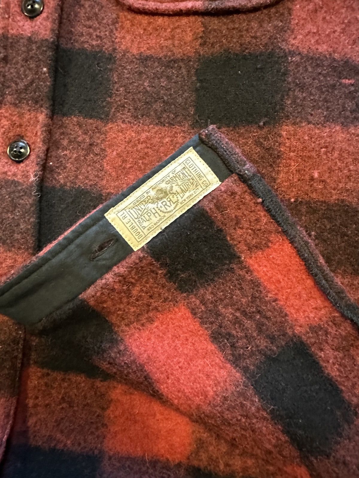 RRL Ralph Lauren RRL Buffalo Plaid Rough Wool Jacket Size US M / EU 48-50 / 2 - 3 Thumbnail