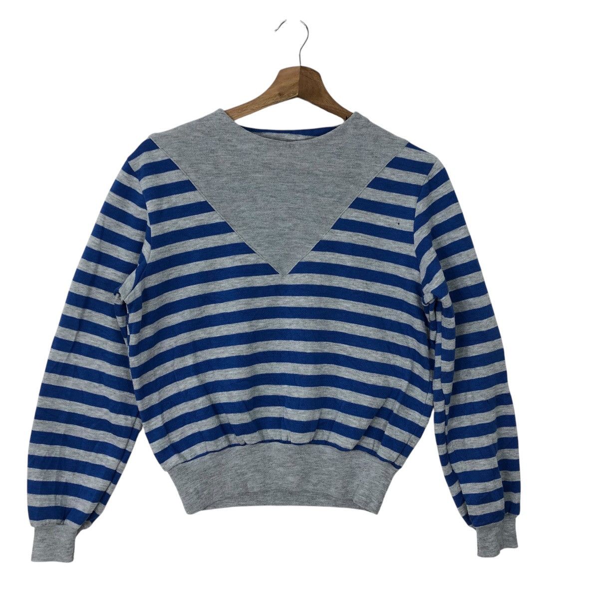 Sears × Vintage Vintage SEARS Rare Stripe Sailor Design Sweatshirt Size US M / EU 48-50 / 2 - 1 Thumbnail