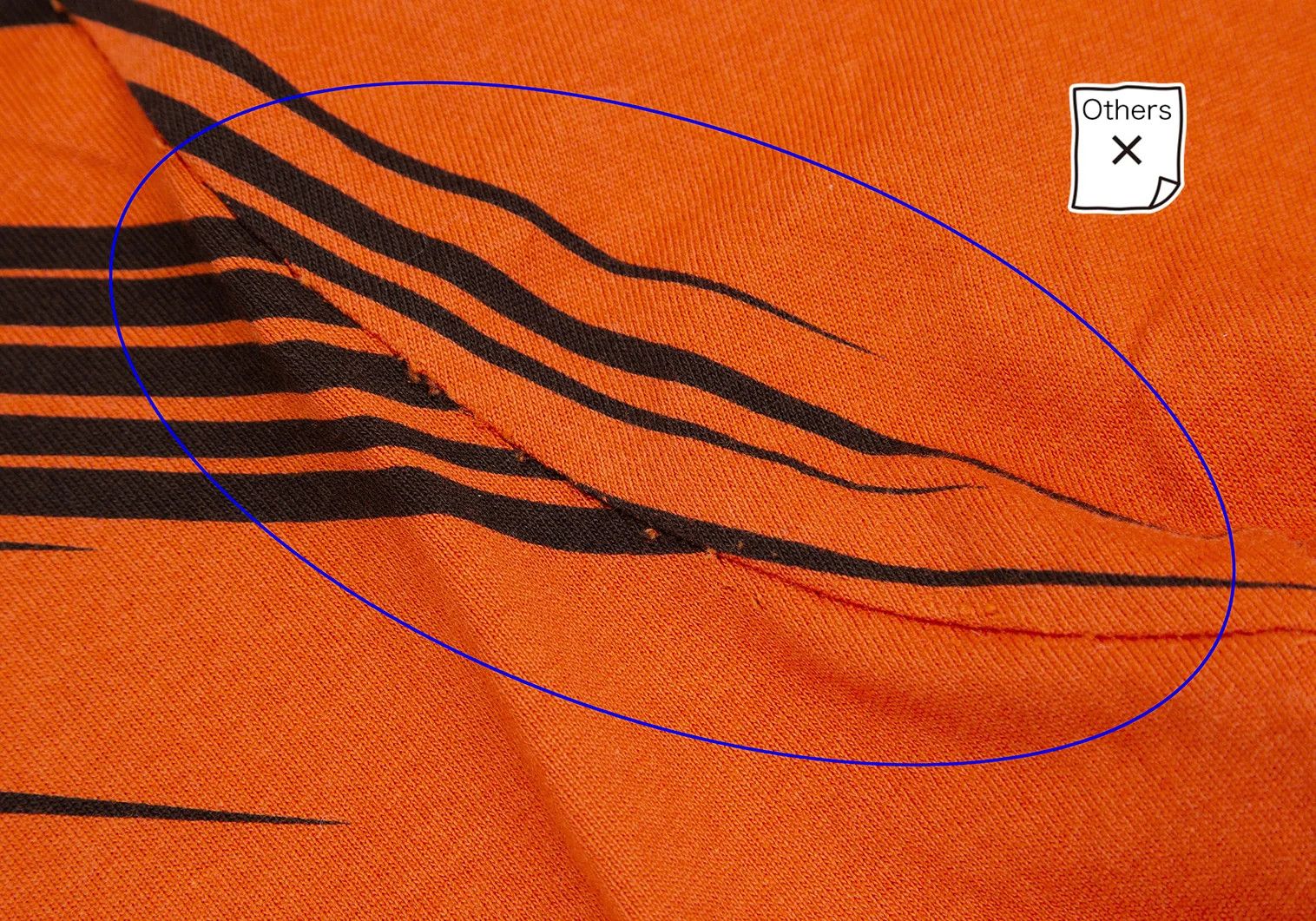 Issey Miyake Zigzag Line Print T-shirt in Orange and Black, Size L Size US L / EU 52-54 / 3 - 12 Thumbnail
