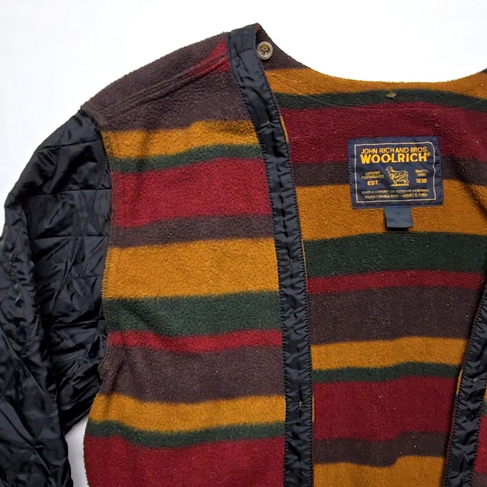 Woolrich Woolen Mills Woolrich Jacket Lining Liner Striped Quilted Sleeves XL Size US XL / EU 56 / 4 - 3 Thumbnail