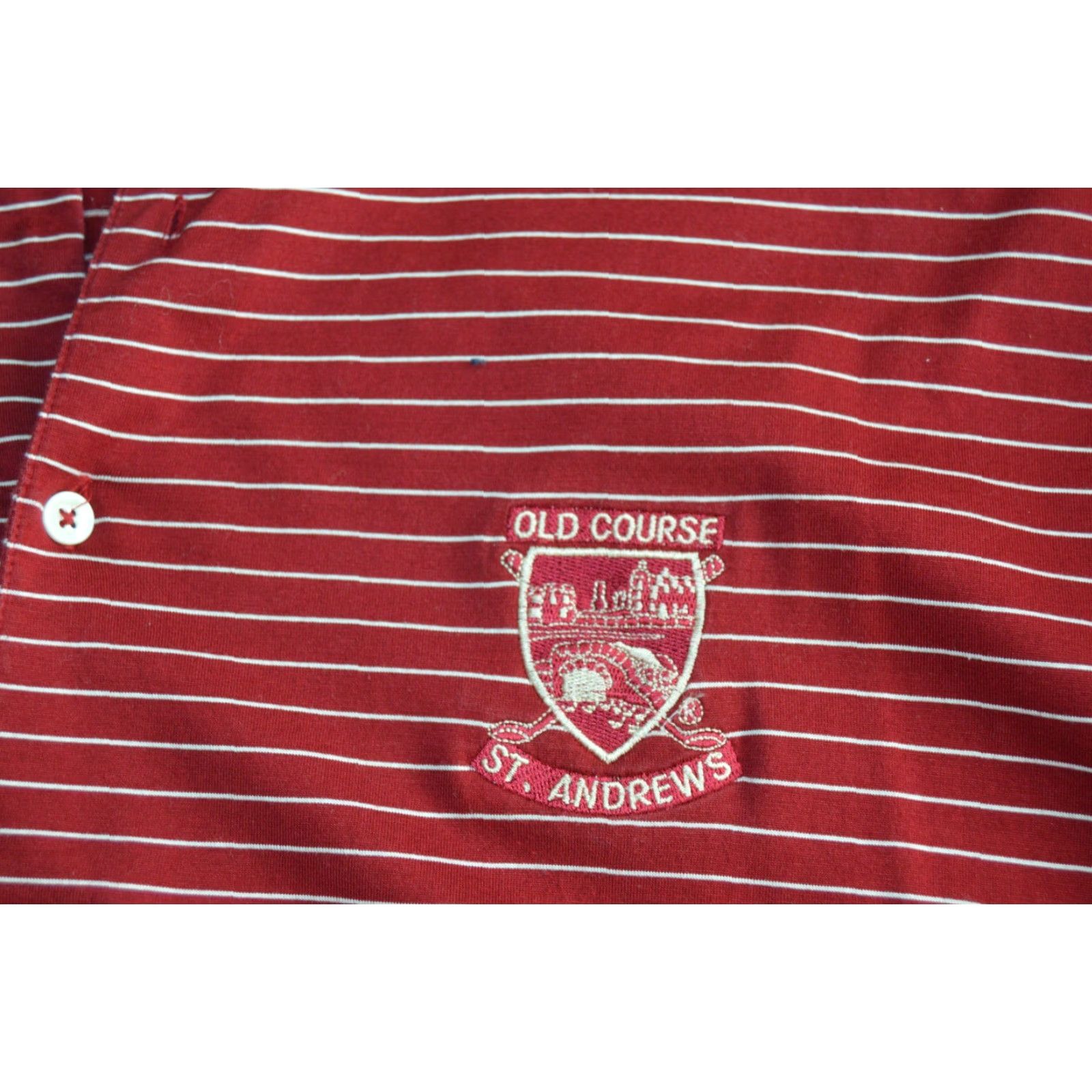 Vintage Fairway & Greene Polo Shirt XL Burgundy Striped Casual Short Sleeve Shirt Men XL Red Striped Polo Golf 100% Cotton Embroidered Logo Vintage Size US XL / EU 56 / 4 - 5 Thumbnail
