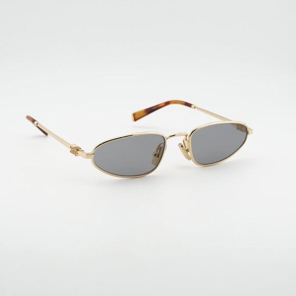 Miu Miu Miu Miu MUA52S 5AK40O Sunglasses Gold Cat Eye Frame, Grey Size ONE SIZE - 5 Thumbnail