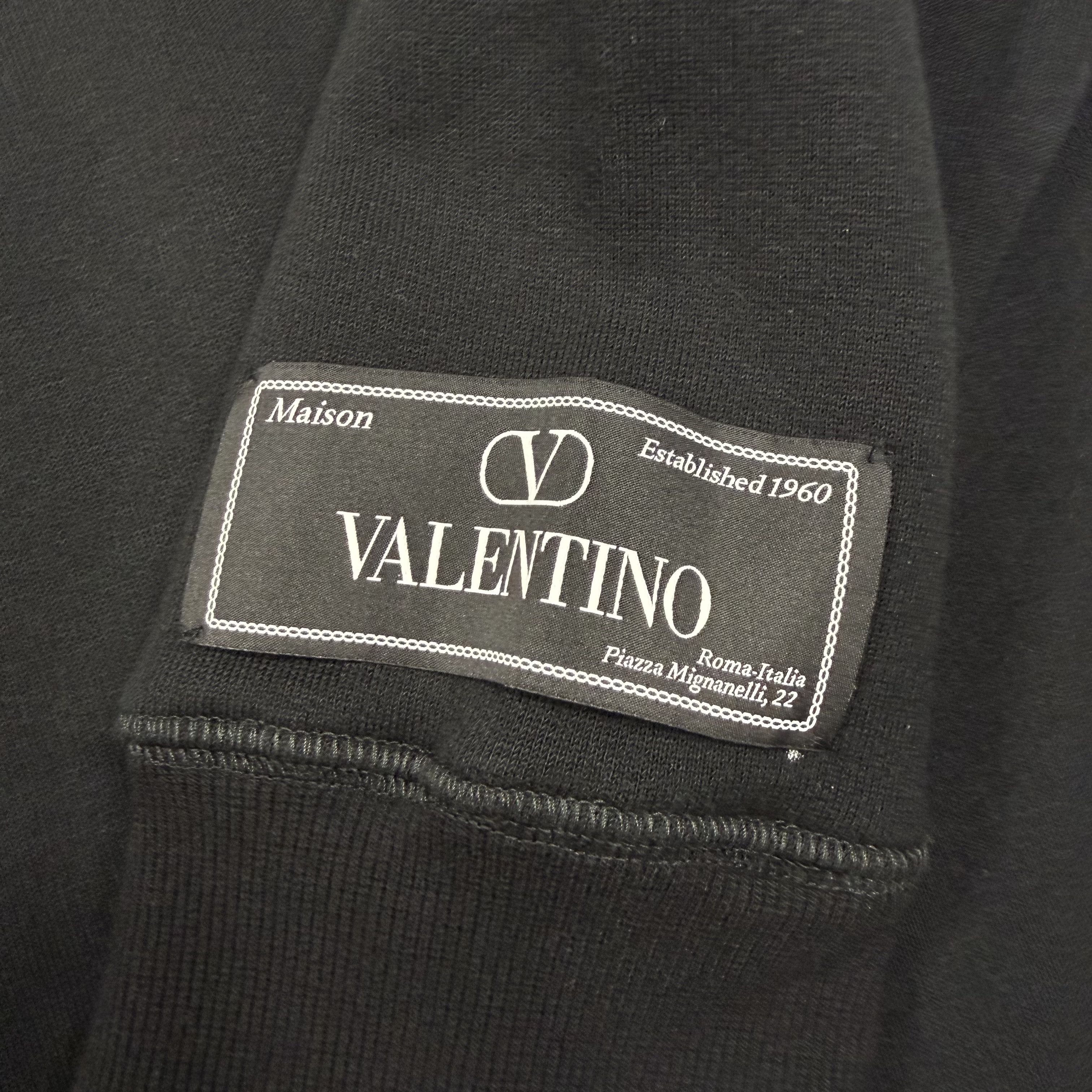 Valentino Valentino Mens Black Crewneck Sweatshirt Maison Patch NEW Size US XL / EU 56 / 4 - 2 Thumbnail