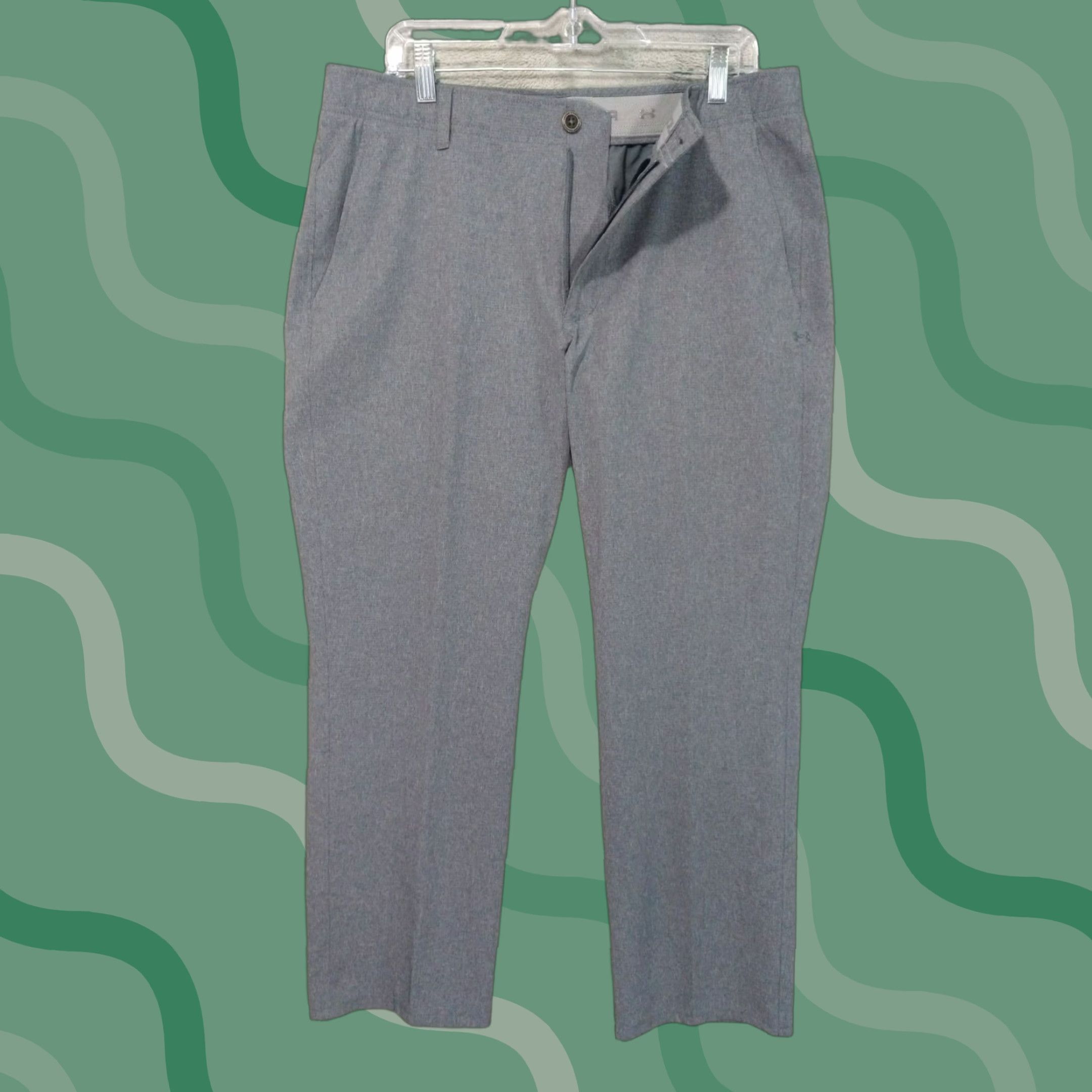 Under Armour Under Armour Pants Mens 36x30 Gray Vented Lightweight Performance Casual Sport Size US 36 / EU 52 - 1 Thumbnail
