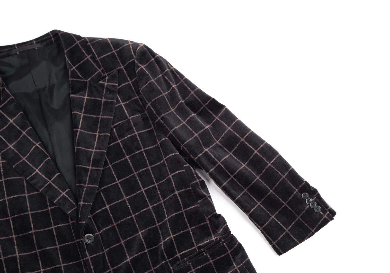 Armani Collezioni Velvet Peak Lapel Jacket in Black Size 60 Size US XXS / EU 40 - 6 Thumbnail