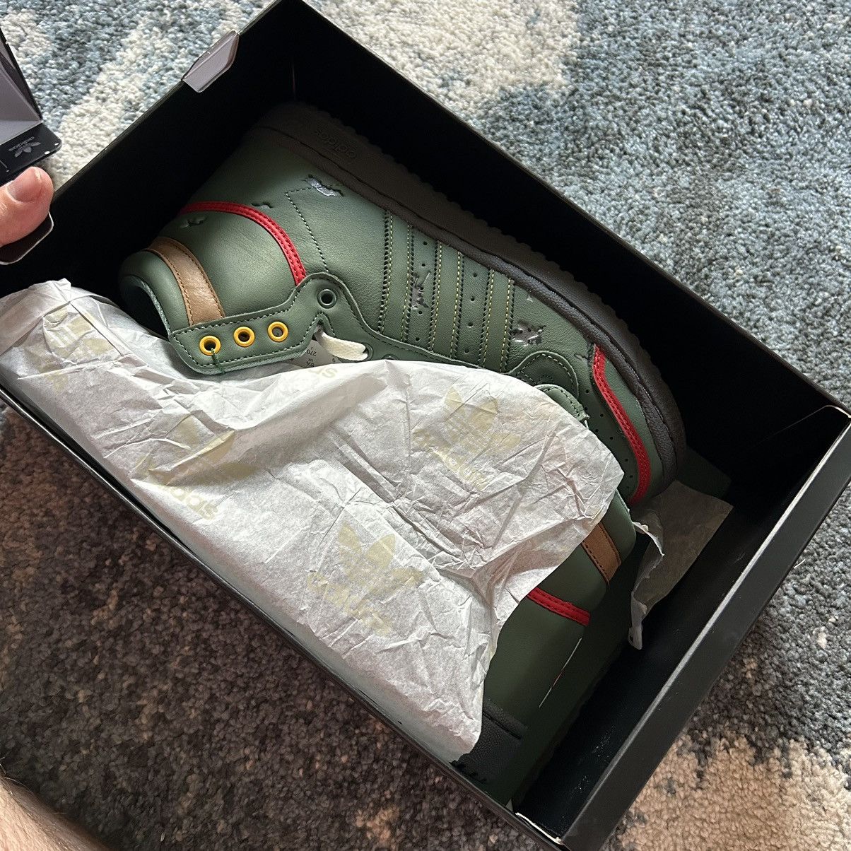 Adidas × Star Wars 2020 EMPiRE STRiKES BACK BOBA FETT TOP TEN Hi POUCH FZ3465 Size US 9 / EU 42 - 4 Thumbnail