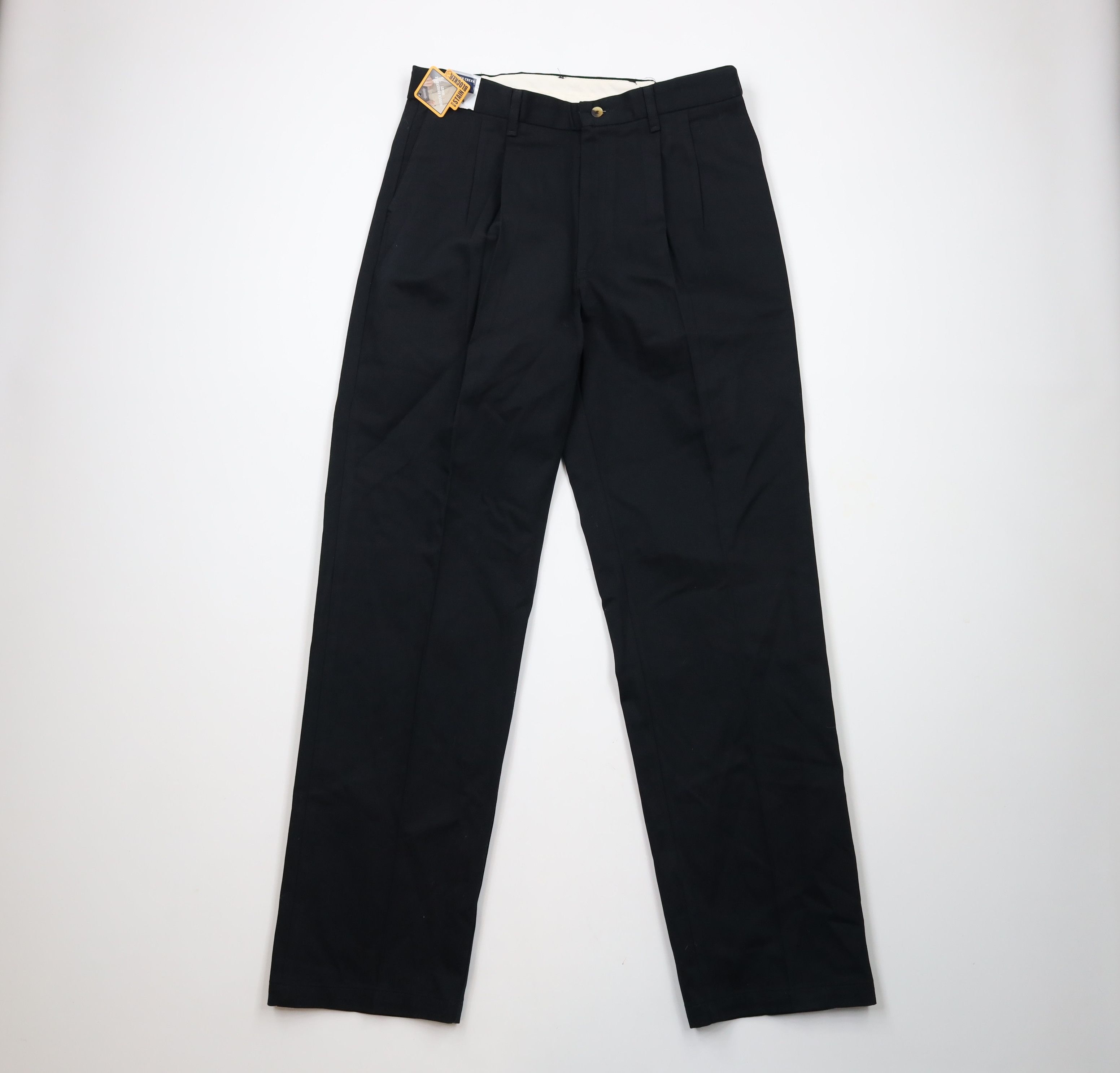Vintage × Wrangler Deadstock Vintage Y2K Wrangler Wide Leg Chino Pants Black Size US 36 / EU 52 - 1 Thumbnail