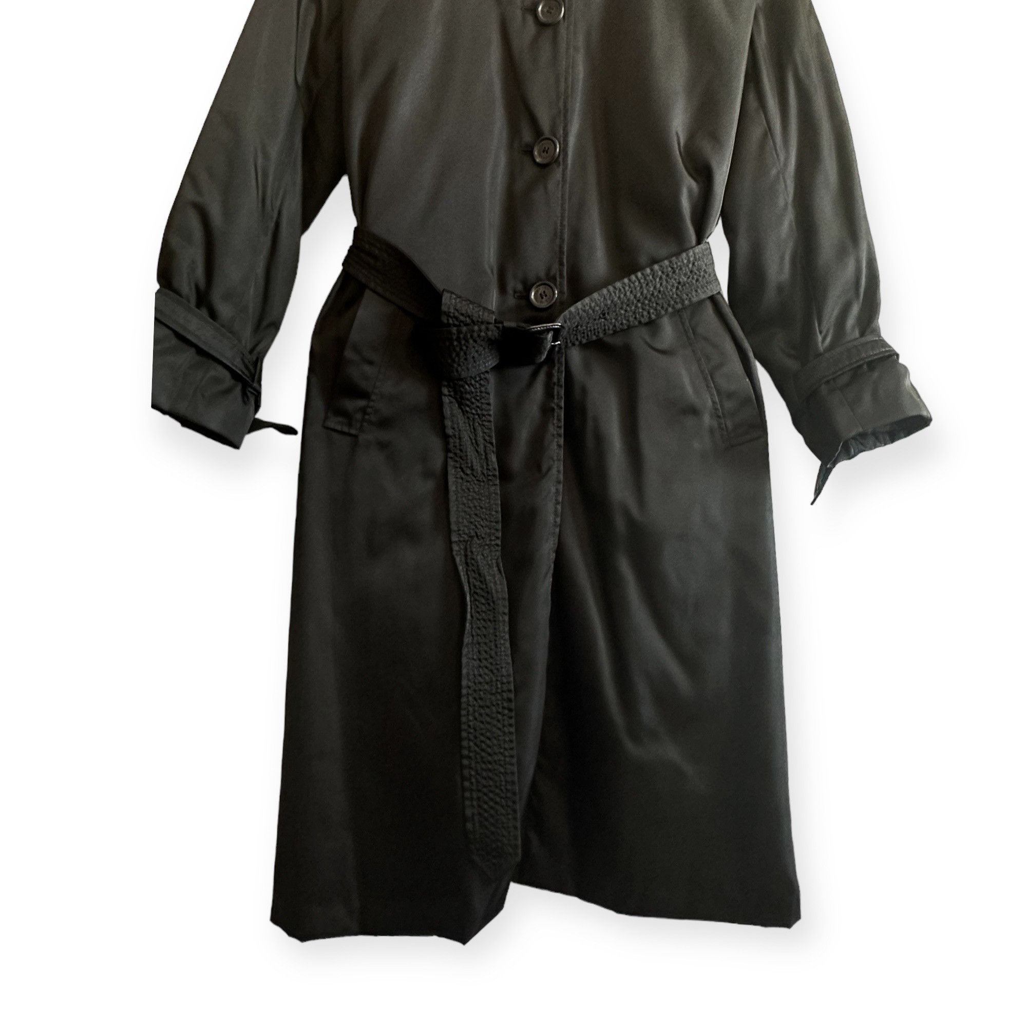 Prada Prada Black Nylon Single-breasted Trench Coat, 46 Italy Size L / US 10 / IT 46 - 5 Thumbnail