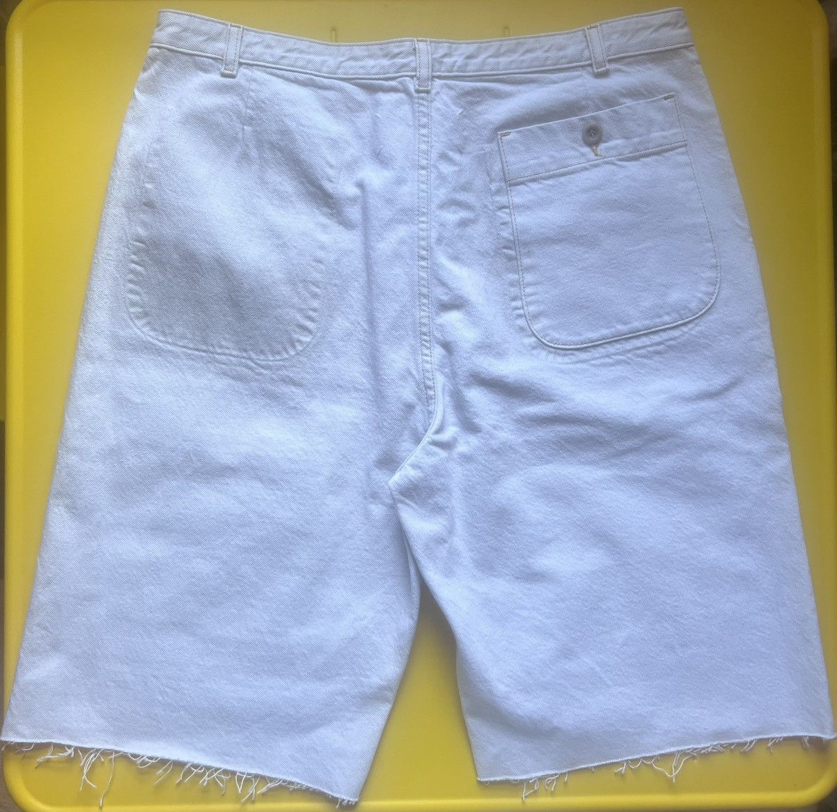 Maison Margiela SS23 hand-painted stone-washed denim shorts, sz 32–34, Italy Size US 32 / EU 48 - 10 Thumbnail