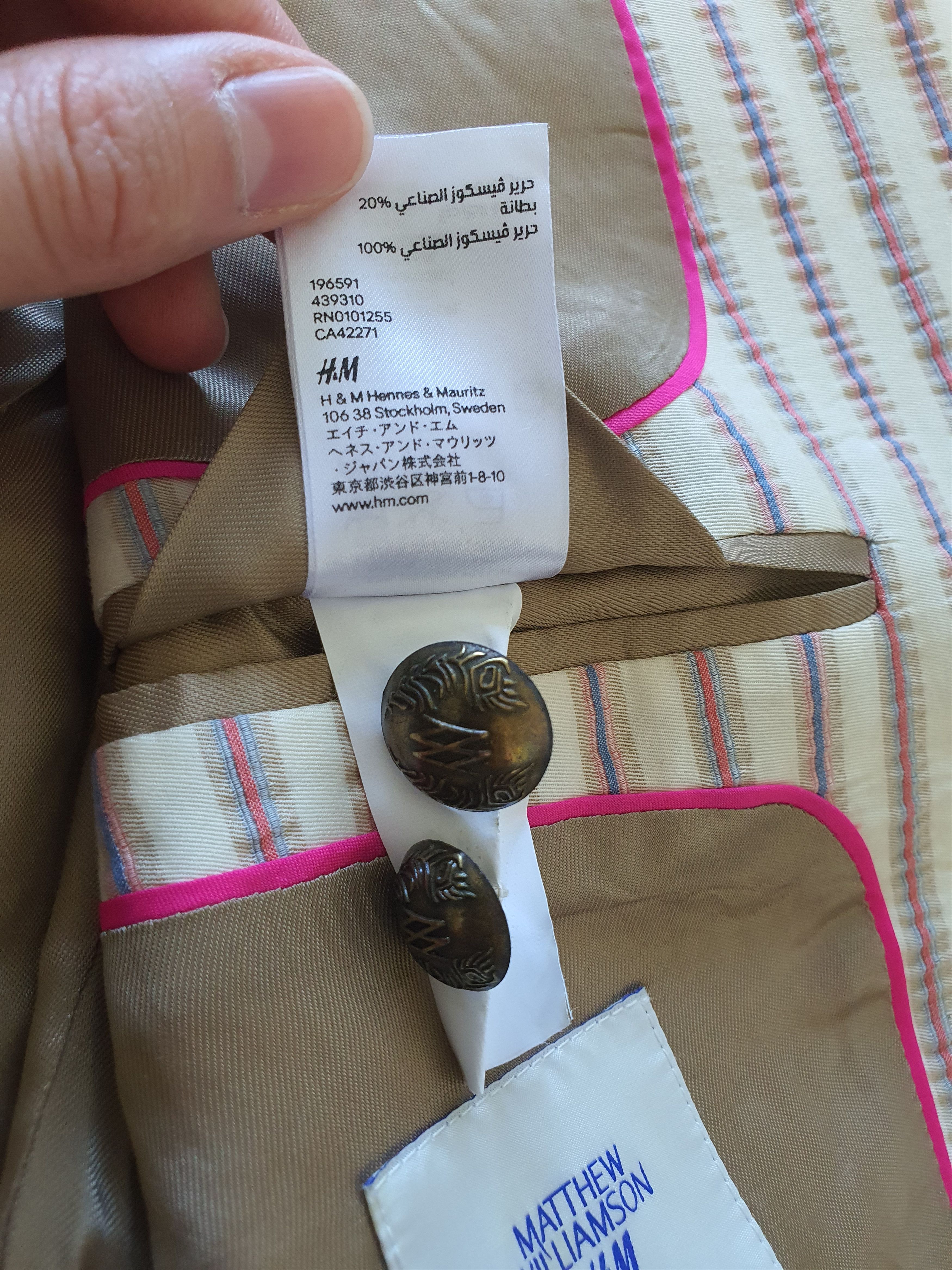 H&M Matthew Williamson H&M - S/S 2009 - Suit (Blazer + Trousers) Size 36R - 9 Thumbnail