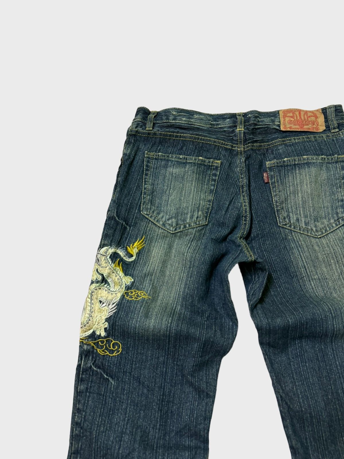 Vintage VINTAGE JAPANESE TRADITION SOLBERRY DRAGON EMBROIDERED DENIM Size US 30 / EU 46 - 10 Thumbnail