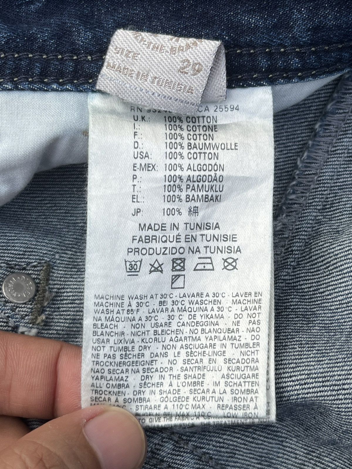 Diesel Vintage Diesel Destroy Buttonfly Blue Washed Straight Jeans Size US 31 - 13 Thumbnail