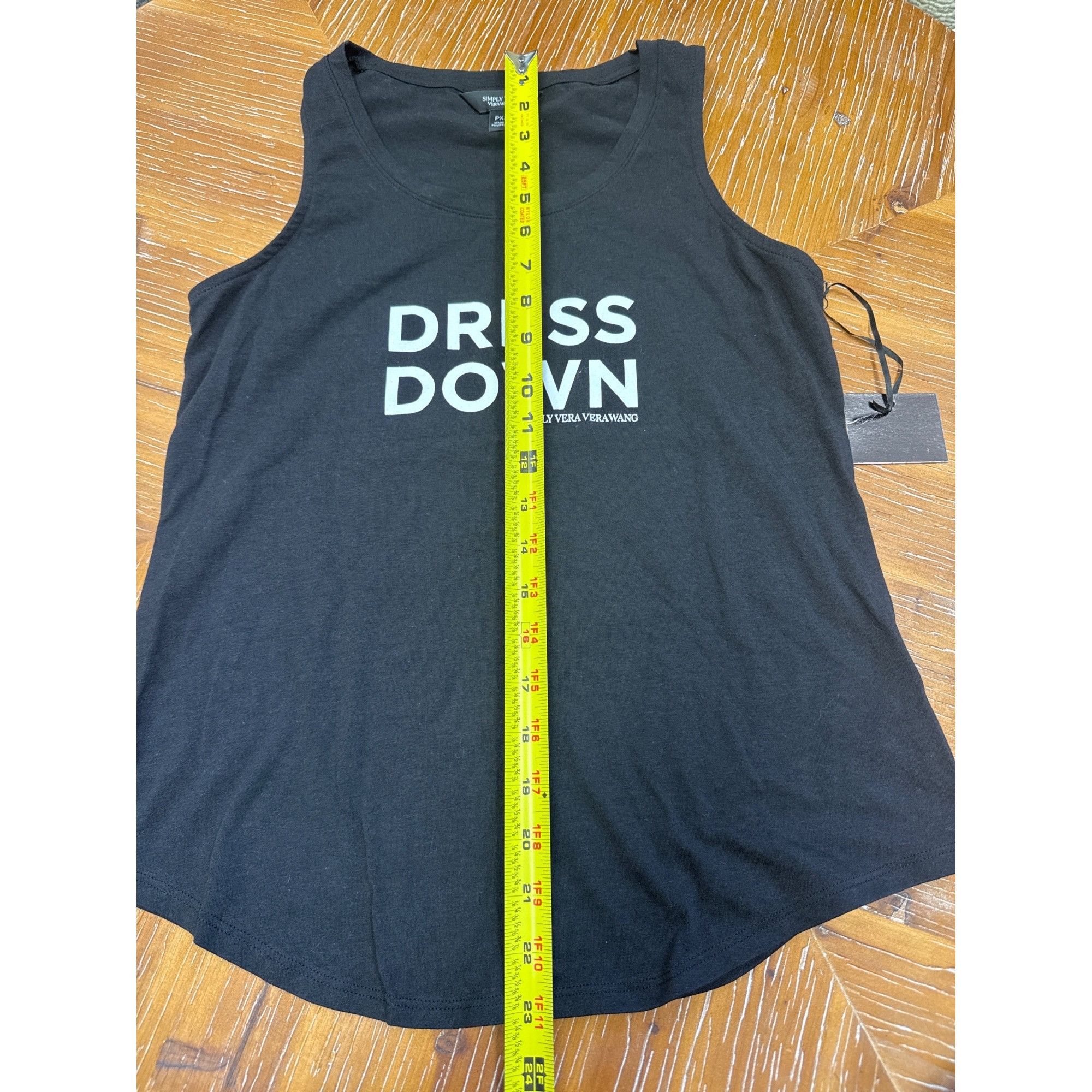Other Petite Simply Vera Vera Wang Longline Tank Womens XS Black S Size XS / US 0-2 / IT 36-38 - 4 Thumbnail