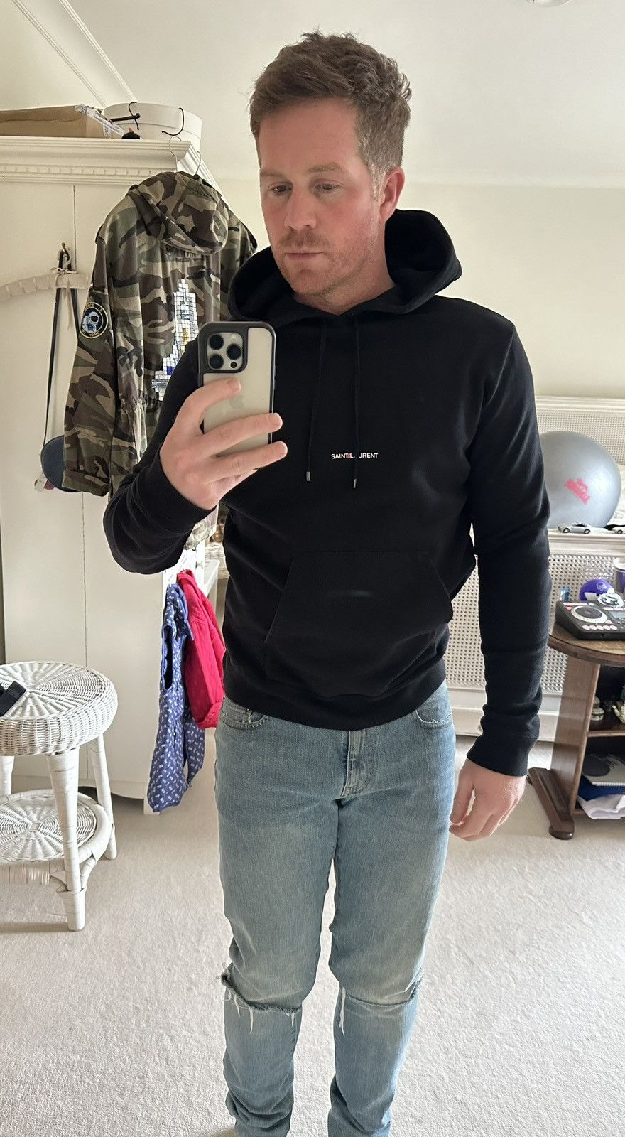 Saint Laurent Paris $990 🤑 Saint Laurent Rive Gauche logo black hoodie Small Size US S / EU 44-46 / 1 - 7 Thumbnail