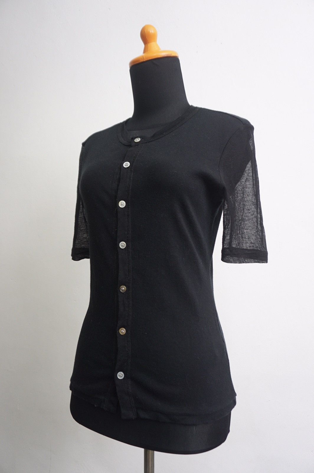 Issey Miyake × Sunao Kuwahara I.S Sunao Kuwahara mesh sleeve Shirt Size M / US 6-8 / IT 42-44 - 2 Thumbnail