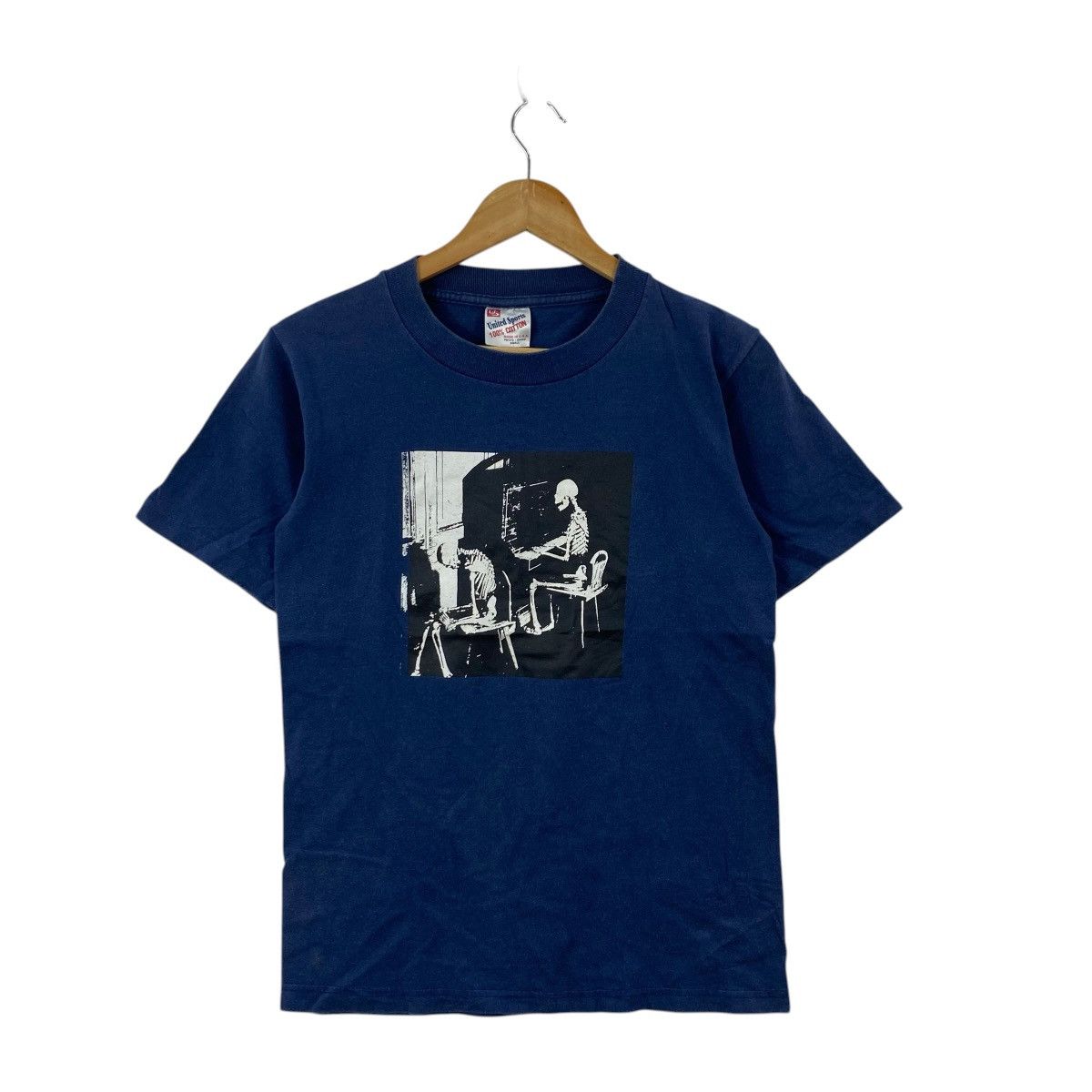 Vintage Vintage 90s Skeleton Computer T-Shirt United Sports Small Size US S / EU 44-46 / 1 - 1 Thumbnail