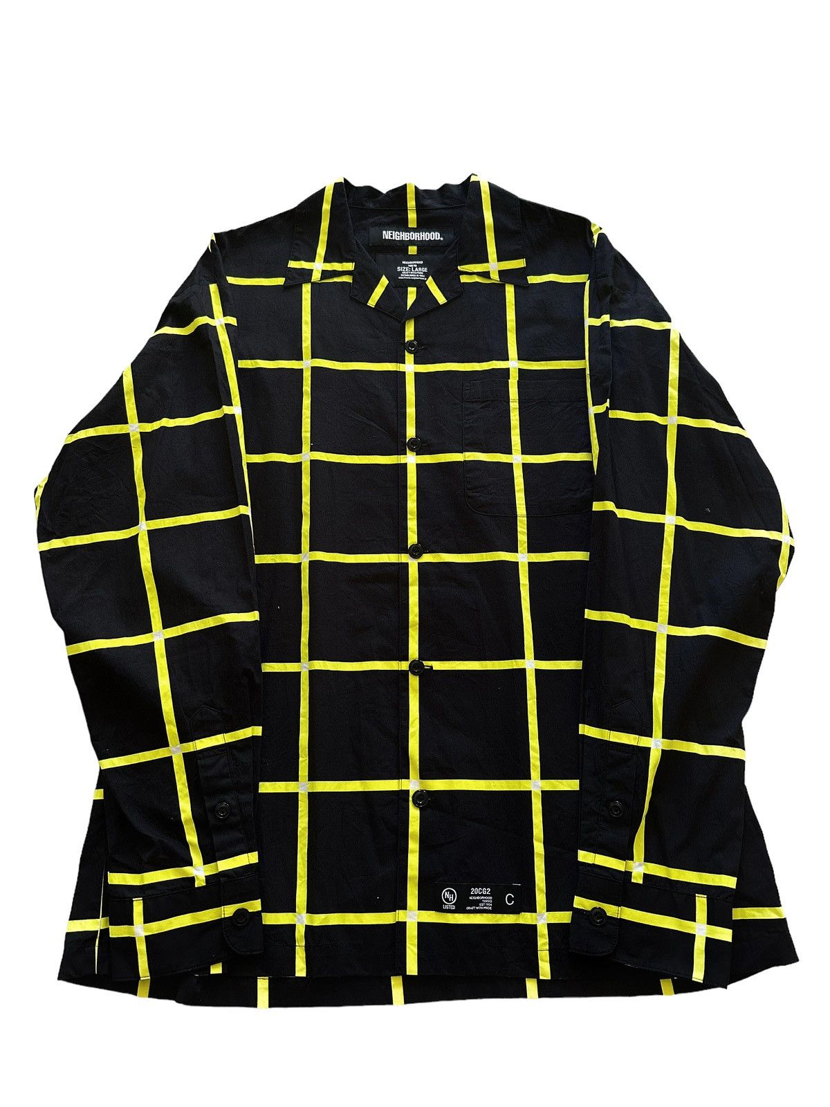 Neighborhood Aloha Neon Grid Button Shirt Size US XL / EU 56 / 4 - 1 Thumbnail