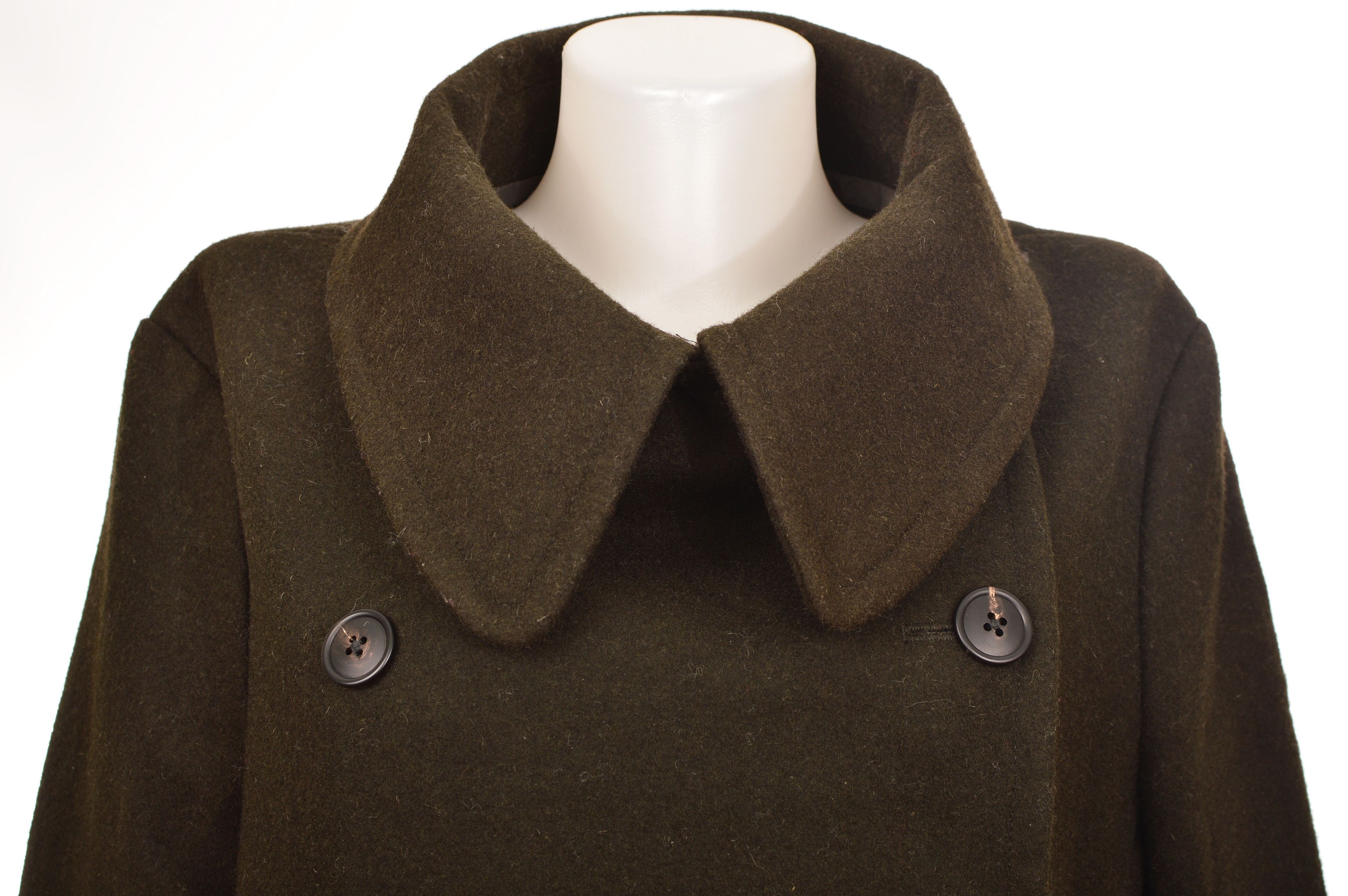 Jil Sander × Uniqlo Uniqlo Jil Sander +J Big Collar Wool Blend Pea Coat Size L / US 10 / IT 46 - 2 Thumbnail