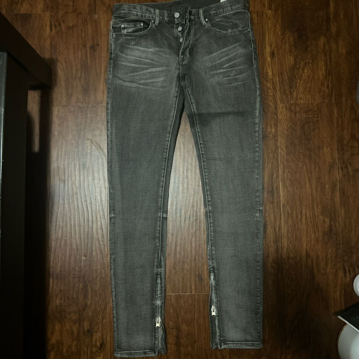 Other Grey/black straight leg y2k Mimi jeans!! Size US 33 - 1 Thumbnail