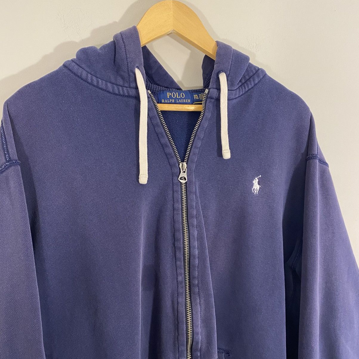 Polo Ralph Lauren × Vintage Vintage 90s Polo Ralph Lauren Zip Up Hoodie Sweatshirt Size US XL / EU 56 / 4 - 4 Thumbnail