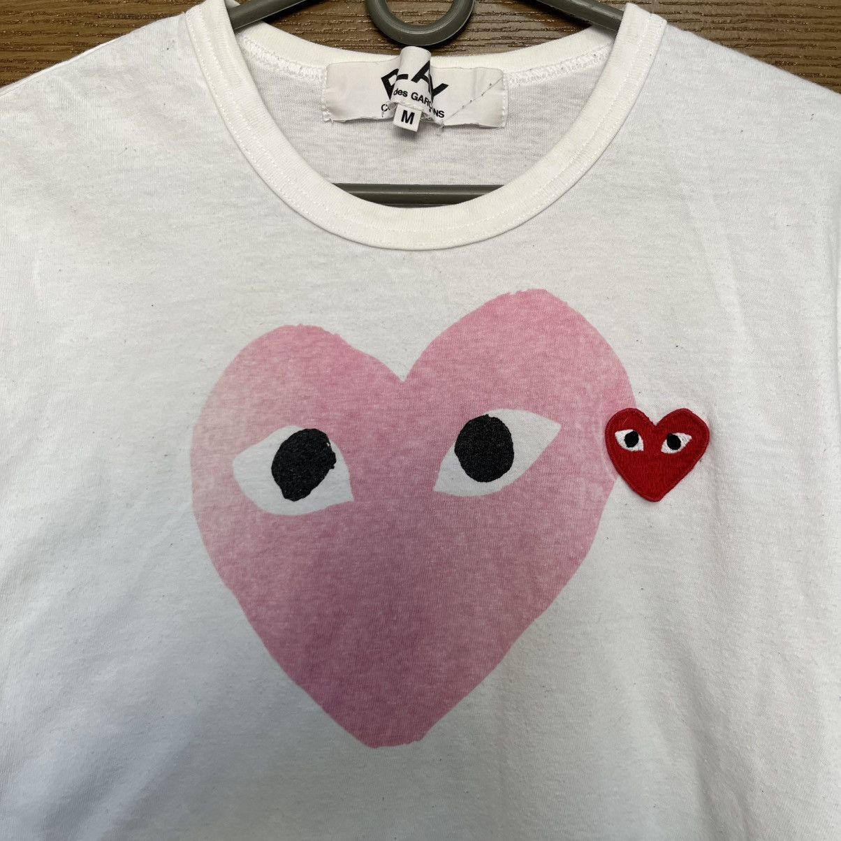 Comme des Garcons Comme Des Garcons Play T-Shirt White CDG Double Heart Size US M / EU 48-50 / 2 - 4 Thumbnail