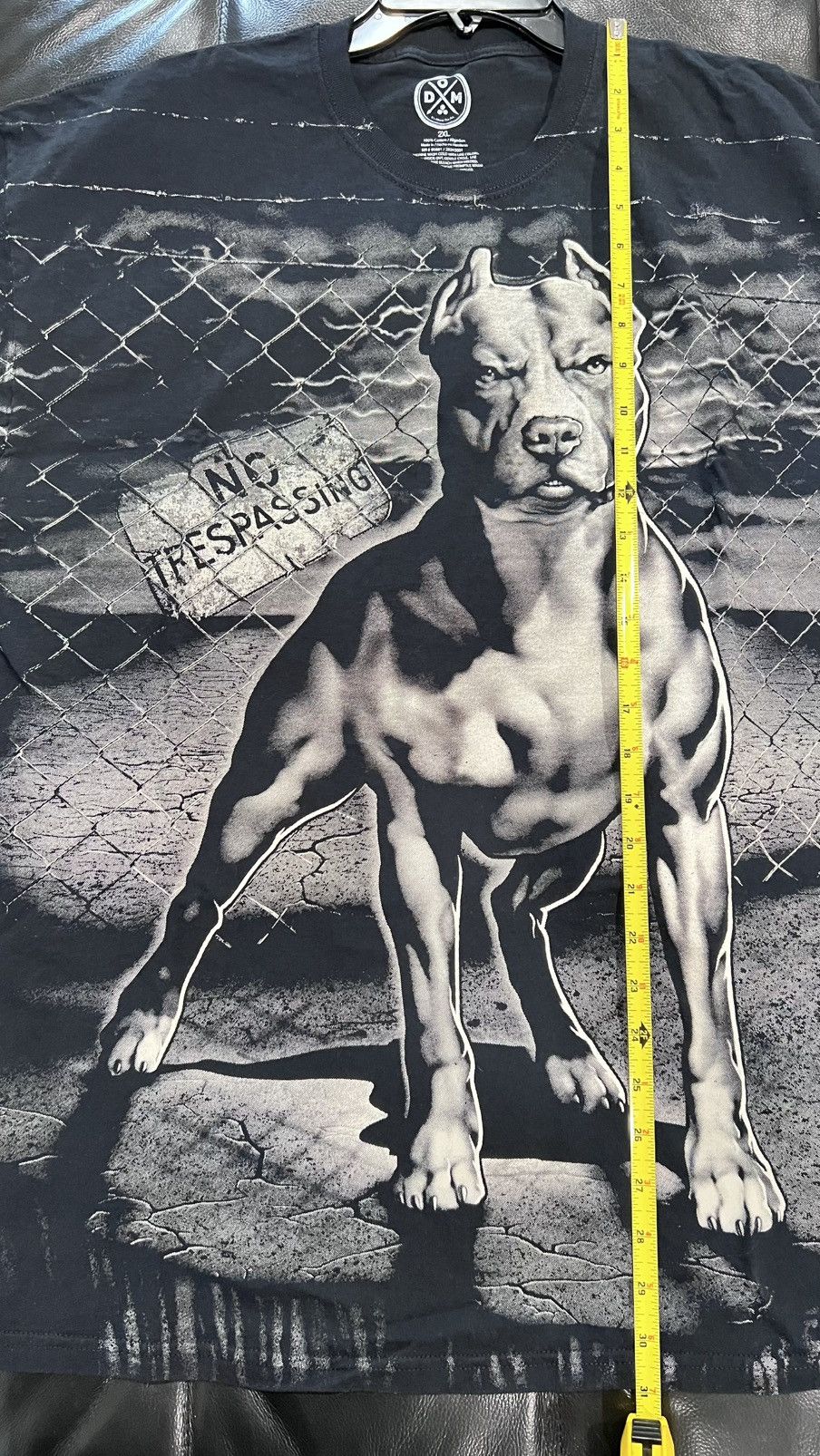 Vintage Big Pitbull Dog Print “No Trespassing” TShirt Size XXL Size US XXL / EU 58 / 5 - 5 Thumbnail