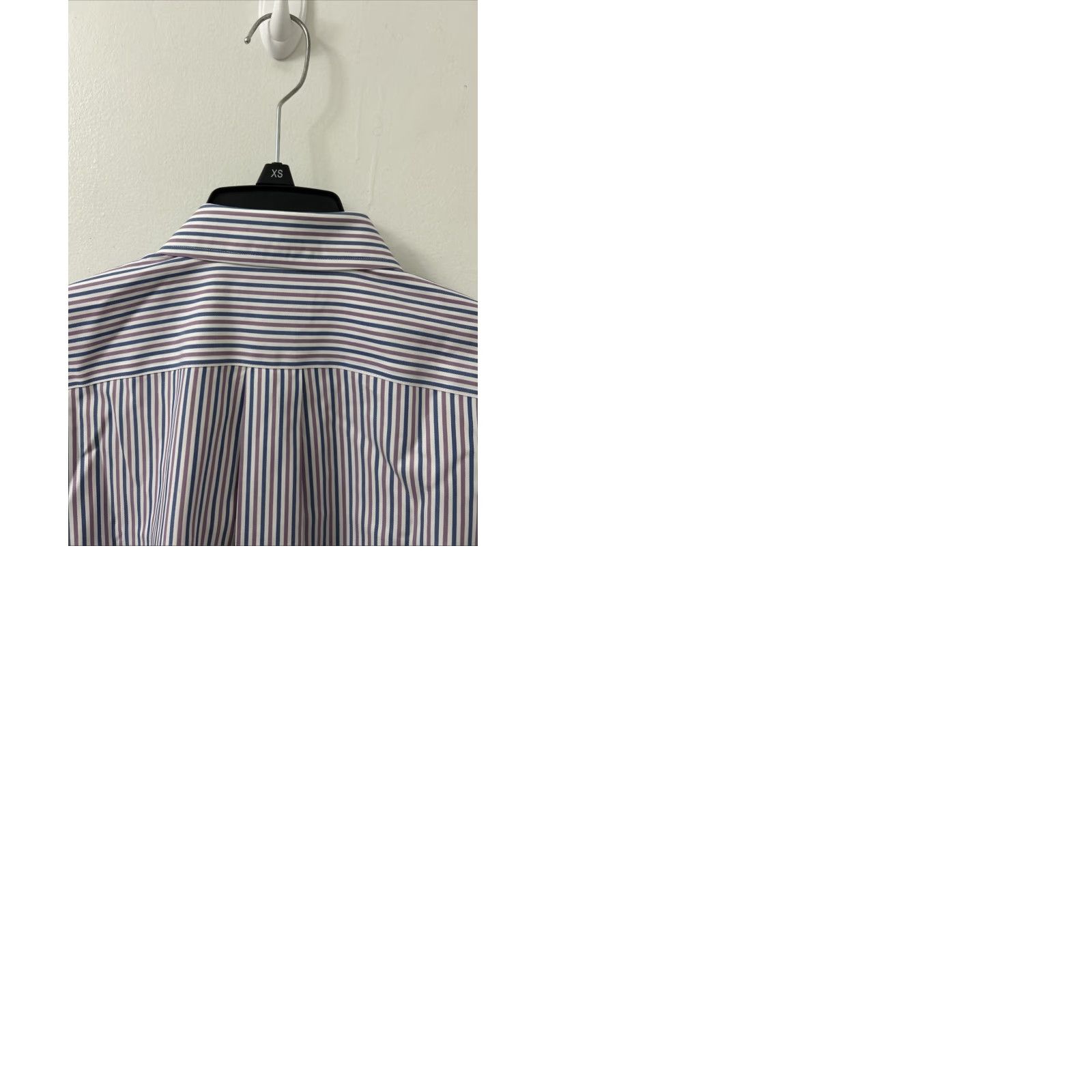 Vintage LL Bean Shirt Mens 15.5 Blue Purple Striped Pinpoint Oxford Traditional Fit L/S Button-Up Size US L / EU 52-54 / 3 - 9 Thumbnail