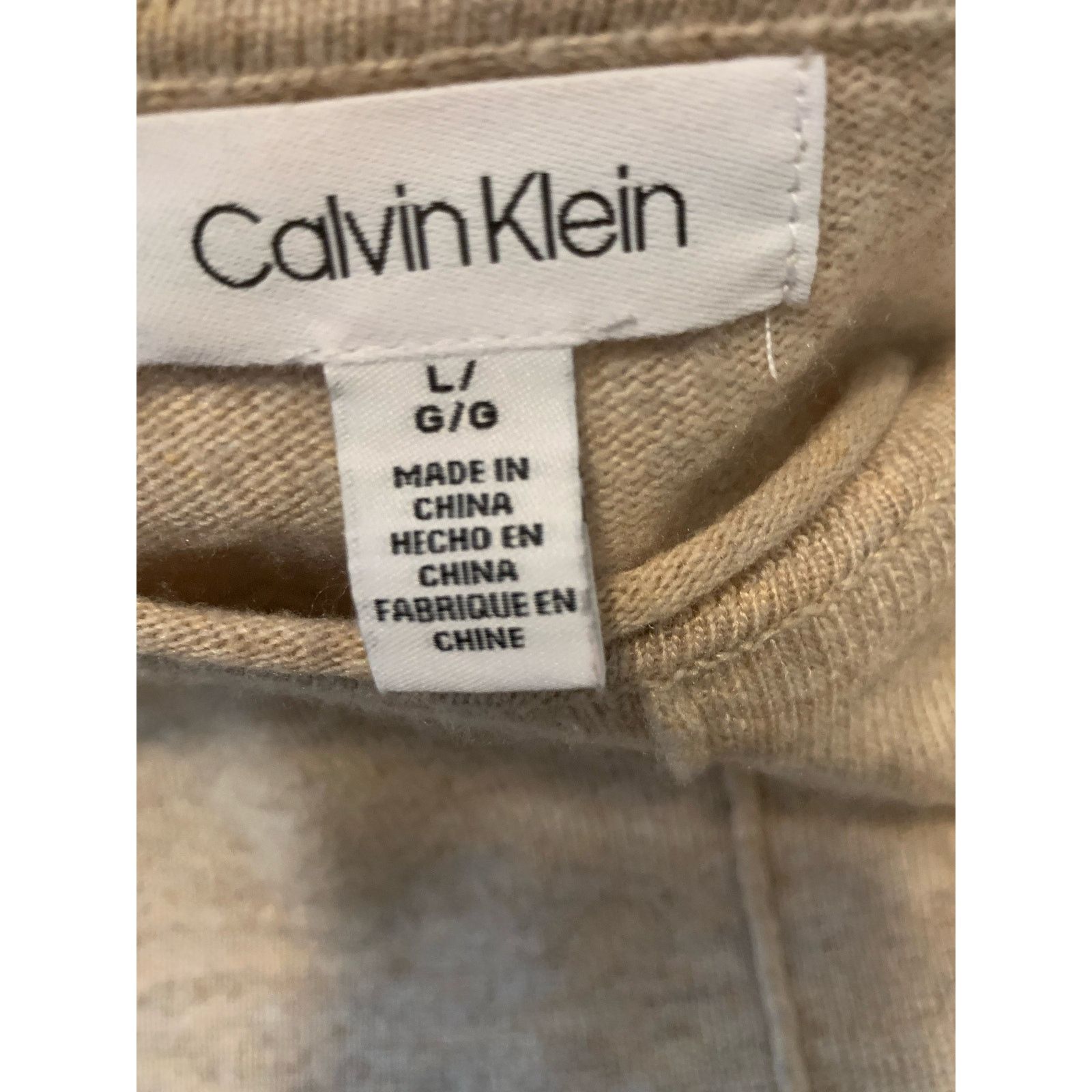 Calvin Klein Calvin Klein beige long sleeves layered sweater size Large Size L / US 10 / IT 46 - 3 Thumbnail
