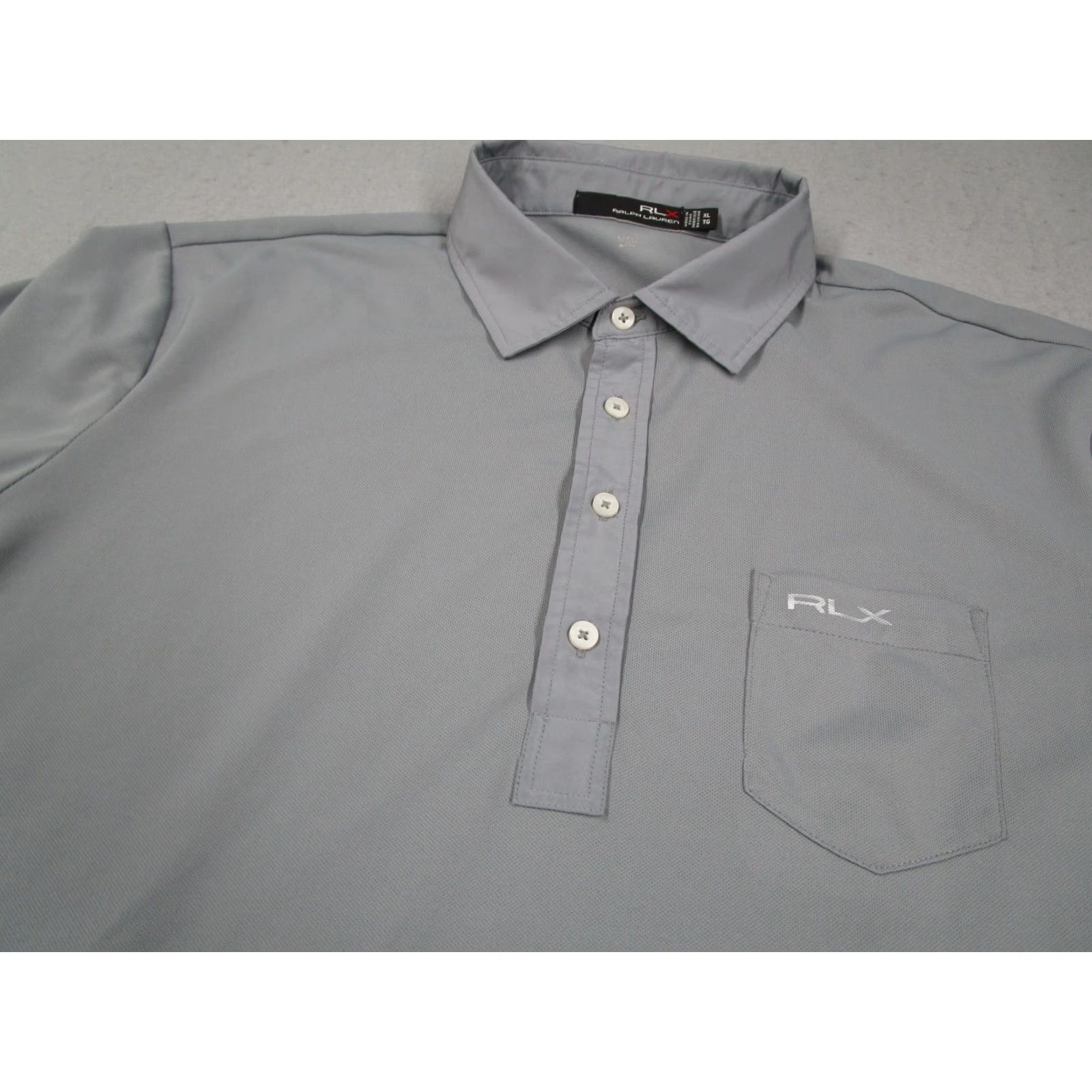 Ralph Lauren RLX Ralph Lauren Polo Shirt Mens XL Gray Performance Golf Stretch Pocket Logo Size US XL / EU 56 / 4 - 2 Thumbnail
