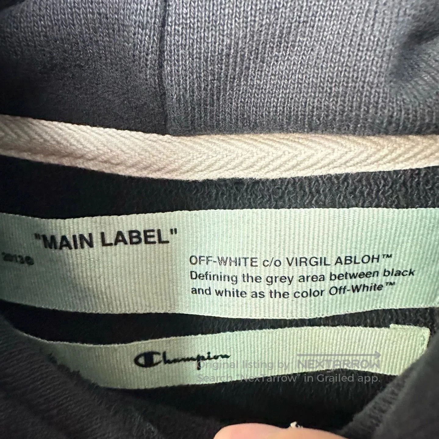 Off-White off white x champion hoodie in black. Size US S / EU 44-46 / 1 - 4 Thumbnail