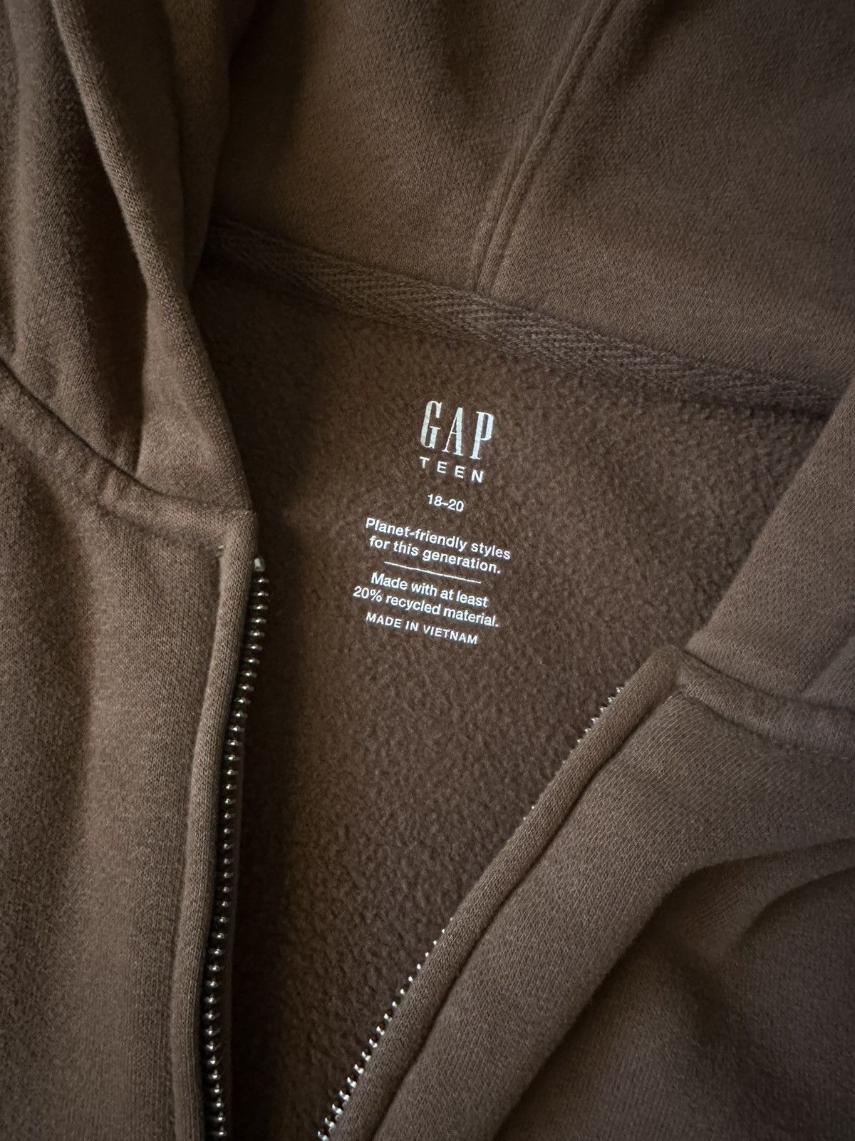 Gap GAP Full-Zip Hoodie - Brown Size US S / EU 44-46 / 1 - 2 Thumbnail