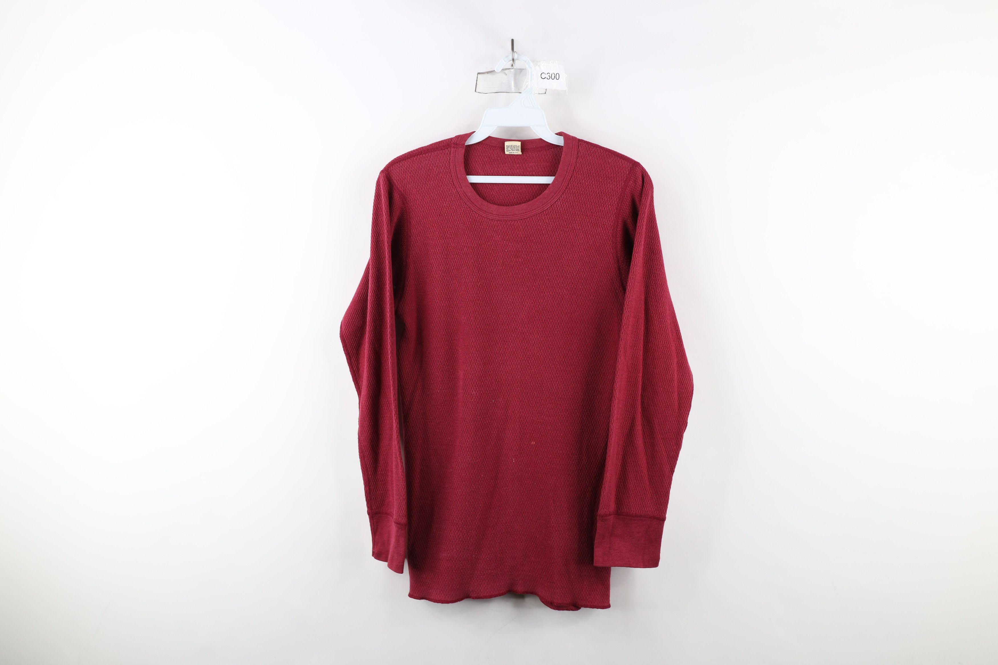 Hanes × Vintage Vintage 70s Hanes Blank Thermal Waffle Knit T-Shirt USA Size US M / EU 48-50 / 2 - 1 Thumbnail