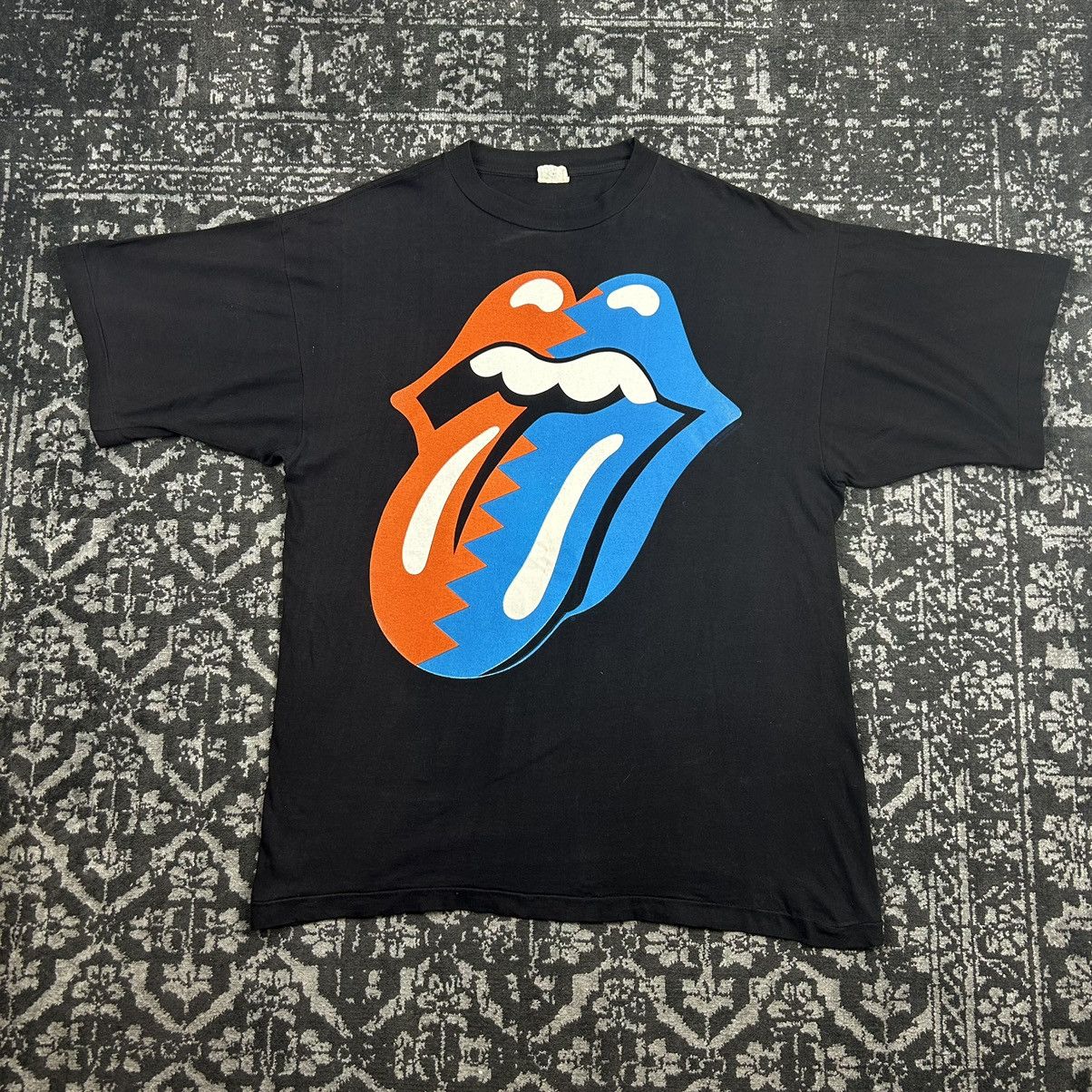 image of Vintage The Rolling Stones 1990 Double Colour Big Logo in Black, Men's (Size XL)