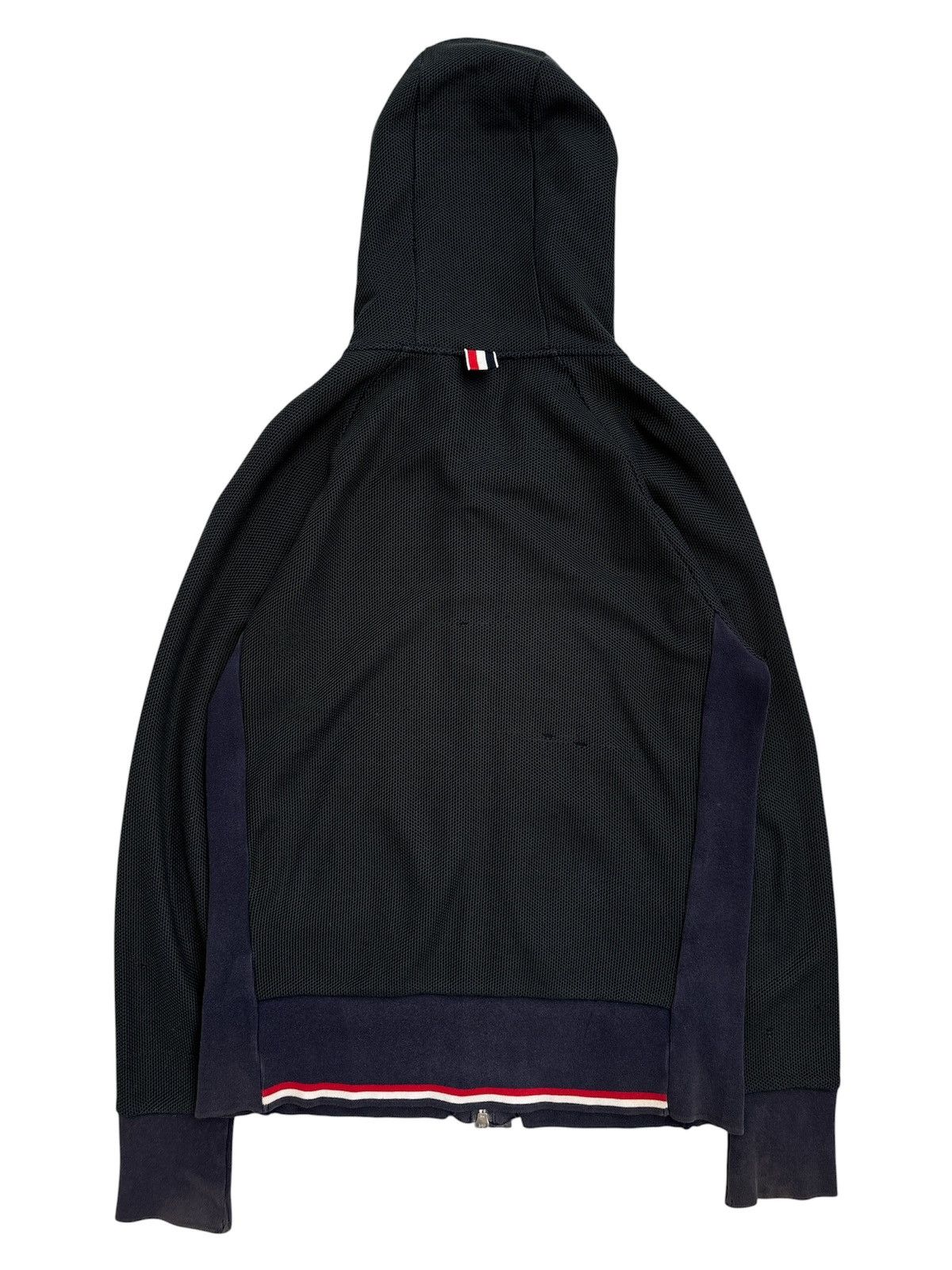 Thom Browne Two Tone Mesh Zip Hoodie Size US M / EU 48-50 / 2 - 2 Thumbnail