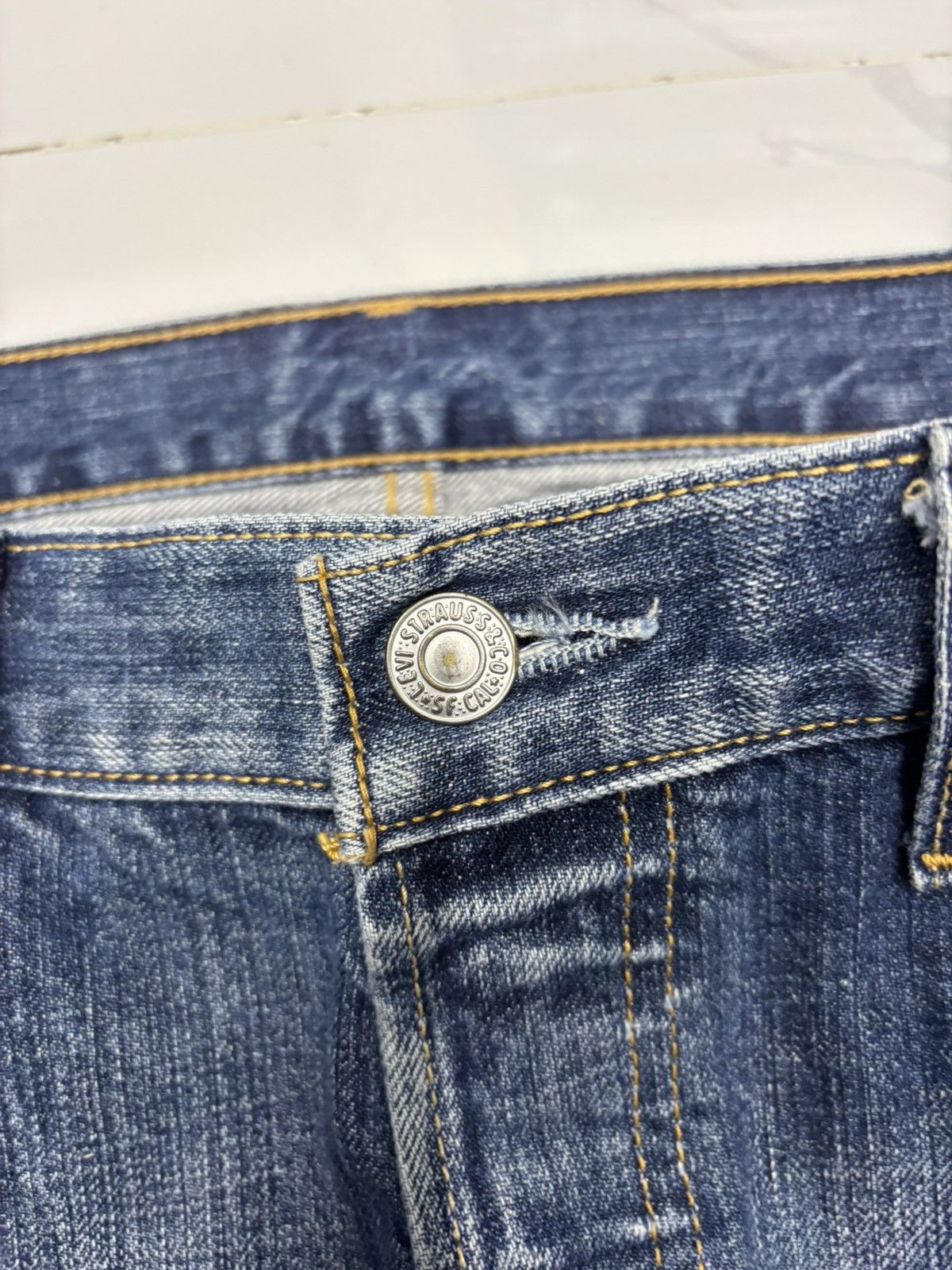 Levi's 🔥VINTAGE LEVIS 501 DISTRESSED DENIM JEANS Size US 34 / EU 50 - 9 Thumbnail