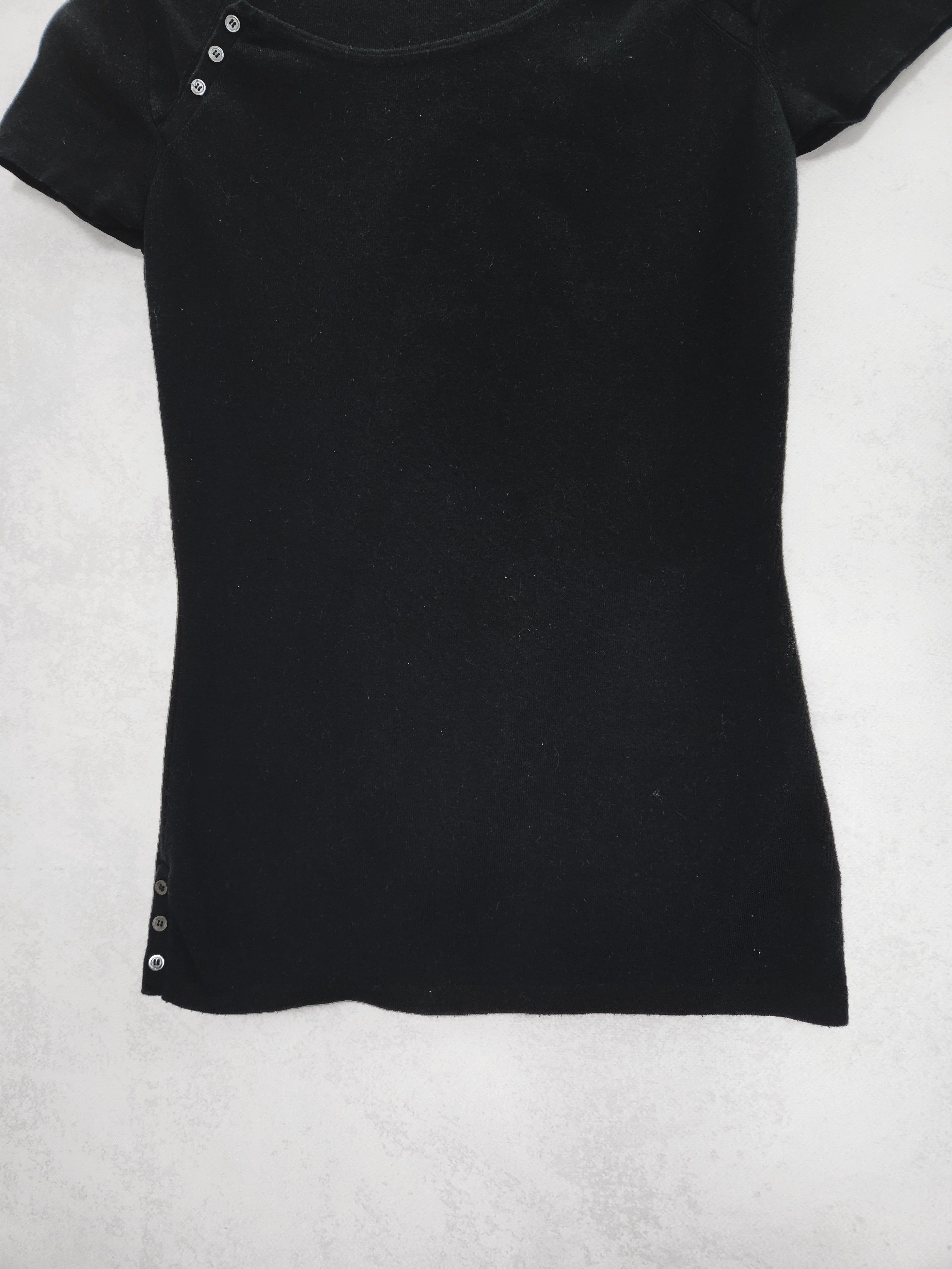 Loro Piana Loro Piana black cotton t shirt button ups Size S / US 4 / IT 40 - 4 Thumbnail