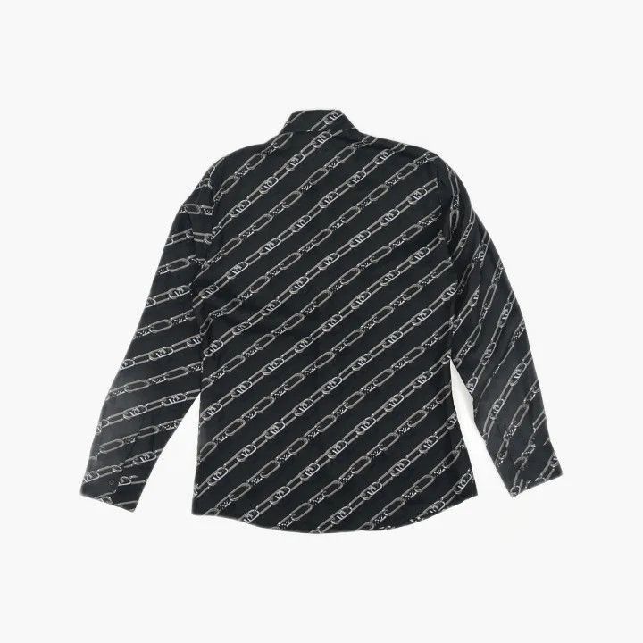 Fendi Fendi Black Patterned Long Sleeve Shirt -2507 Size US M / EU 48-50 / 2 - 3 Thumbnail