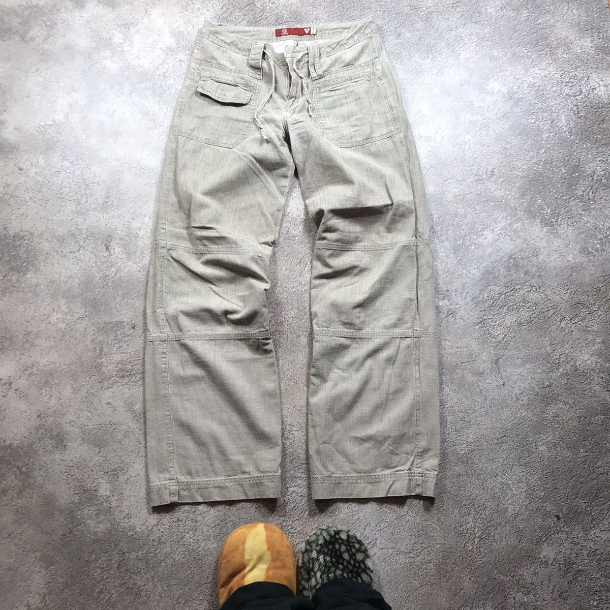 Vintage Vintage 90s Baggy Cargo Pants Low Rise Streetwear Khaki 31 Size 31" - 2 Thumbnail