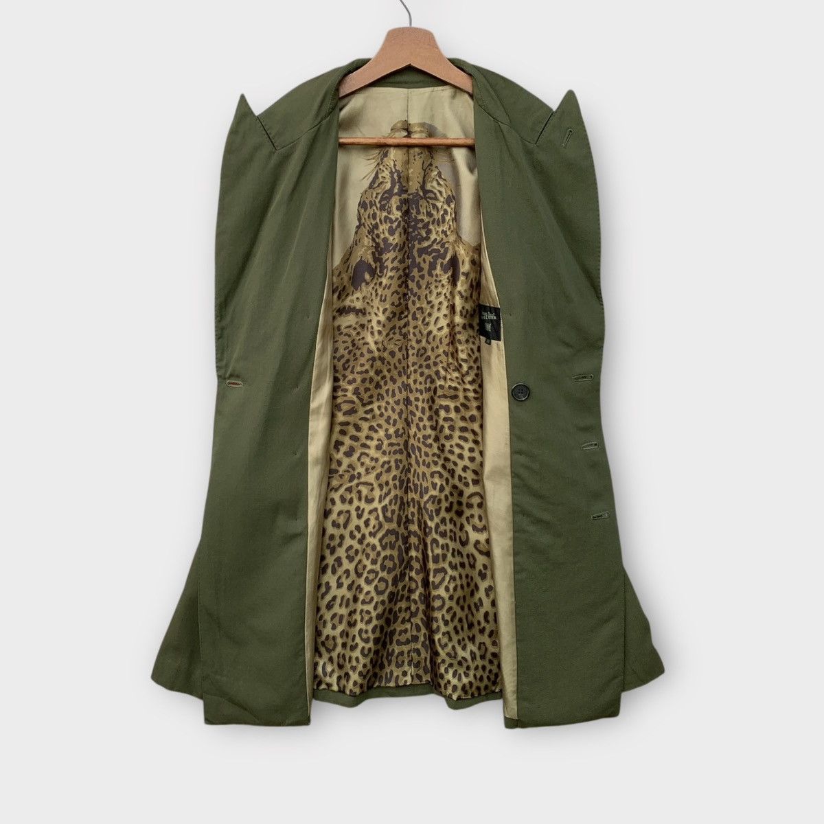 Jean Paul Gaultier AW98 Gaultier Leopard Double Breasted Sleeveless Wool Coat Size US XS / EU 42 / 0 - 1 Thumbnail
