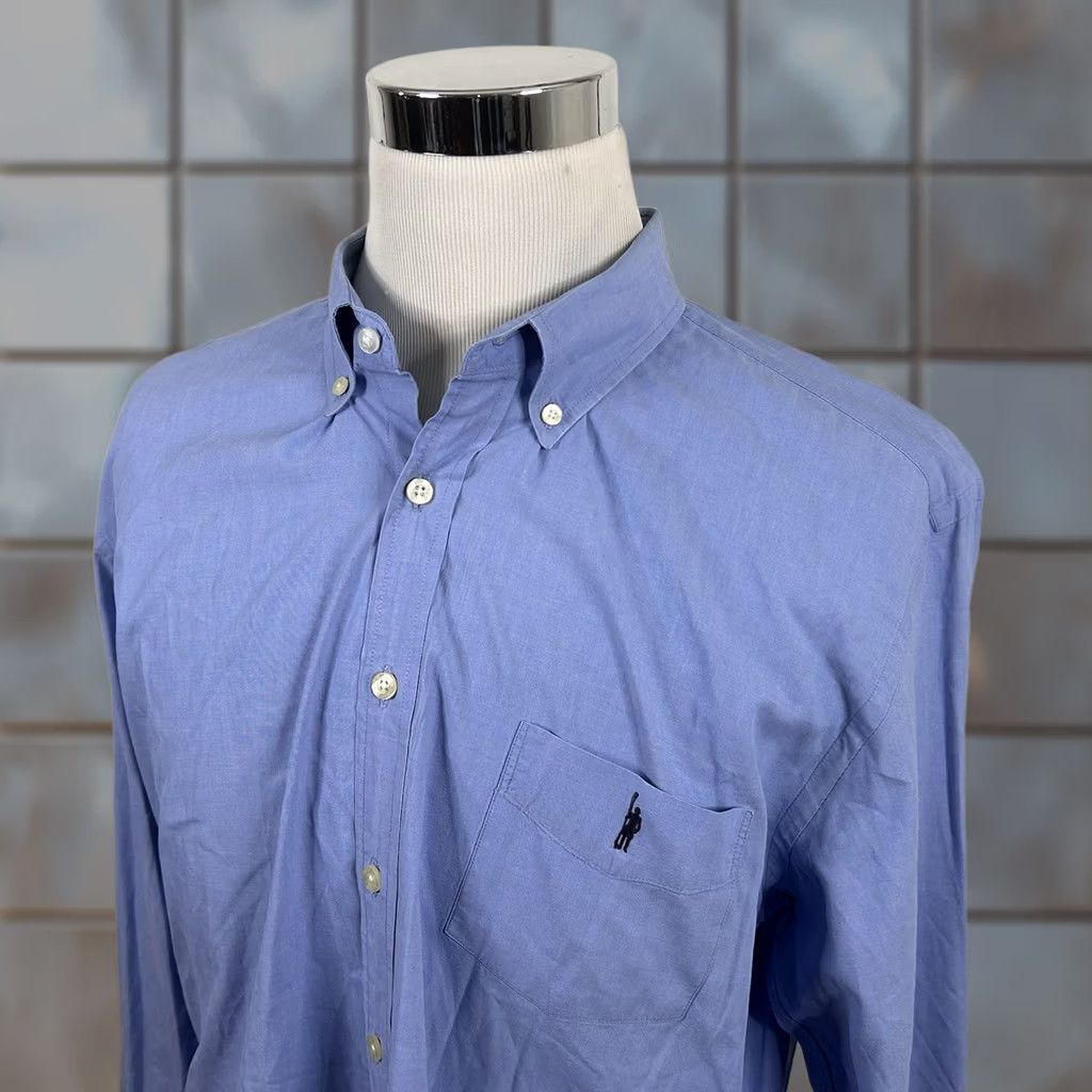J.Crew J.CREW XL Tailored Fit Vintage Oxford Shirt Oarsman Logo Blue Cotton Casual Shirt Men Button-Front Size US XL / EU 56 / 4 - 1 Thumbnail