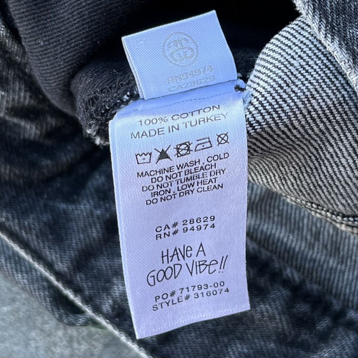 Dries Van Noten × Stussy Stussy x Dries Van Noten Black Stenciled Denim Pants Sz 30 Size US 30 / EU 46 - 7 Thumbnail